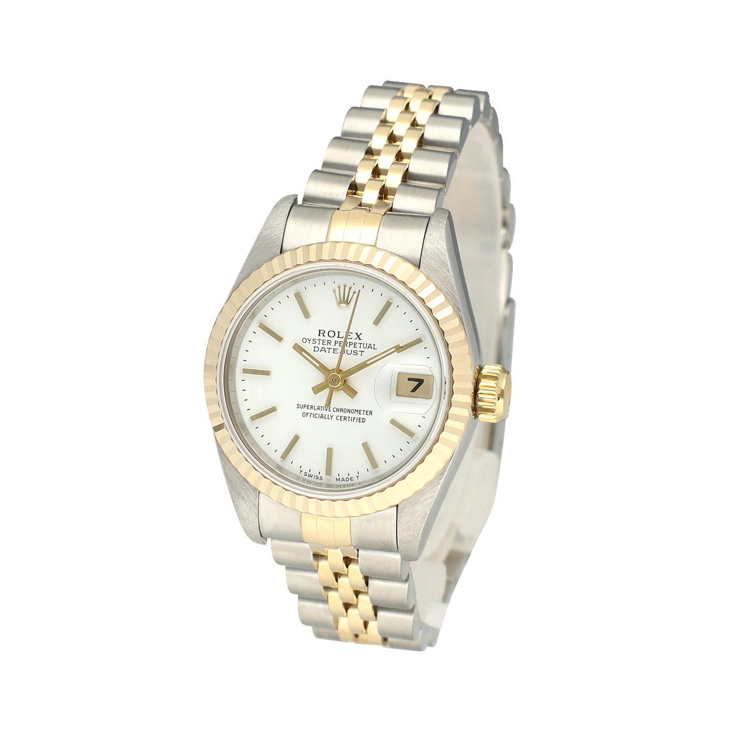 Rolex Lady-Datejust 69173 (1994) - White dial 26 mm Gold/Steel case (4/8)