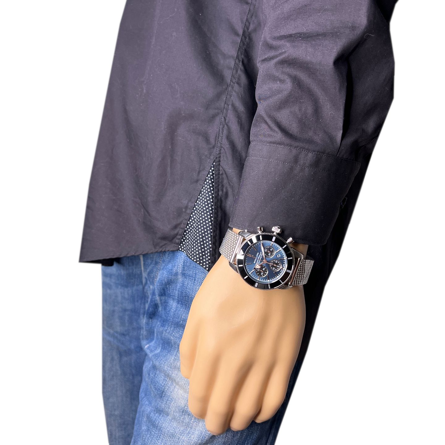 Breitling Superocean Heritage II Chronograph AB0162121C1A1 (2024) - Blue dial 44 mm Steel case (4/8)