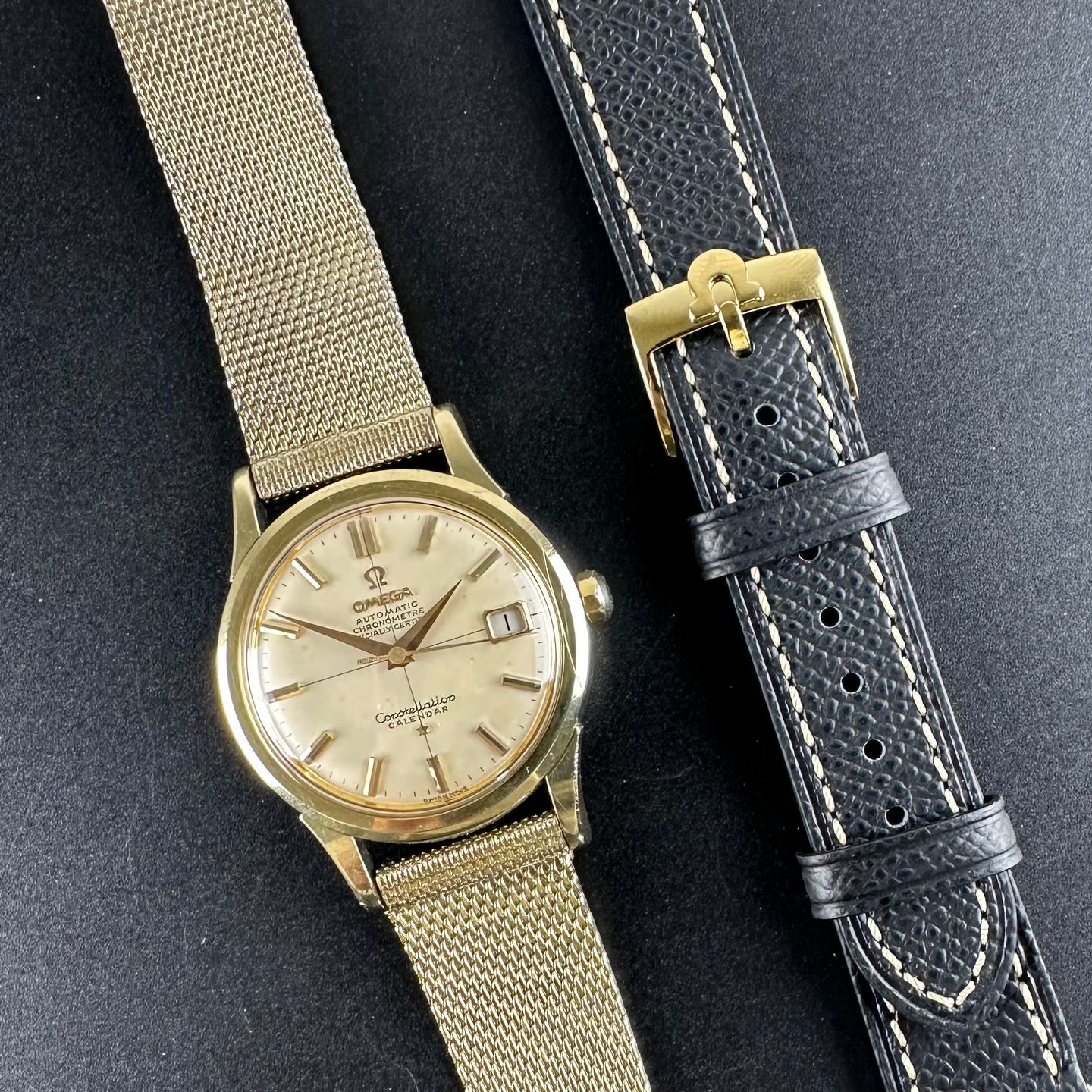 Omega Constellation 2943 (1958) - White dial 35 mm Gold/Steel case (3/8)