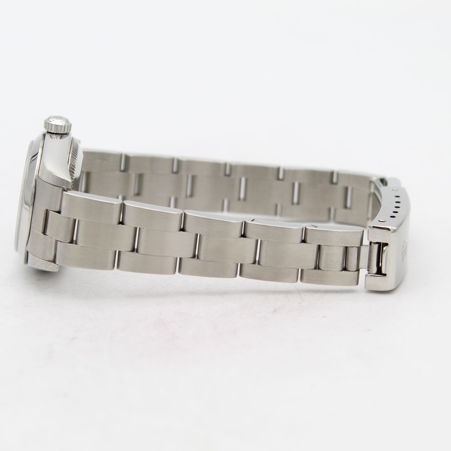 Rolex Oyster Perpetual 76080 (2001) - Zwart wijzerplaat 27mm Staal (4/8)