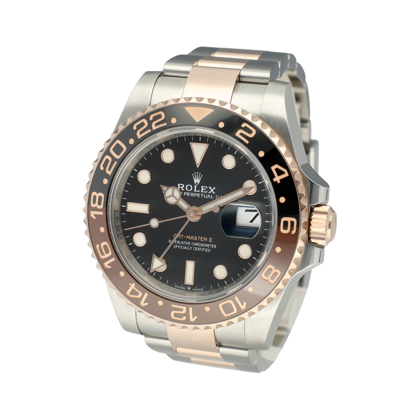 Rolex GMT-Master II 126711CHNR (2021) - Black dial 40 mm Gold/Steel case (3/8)