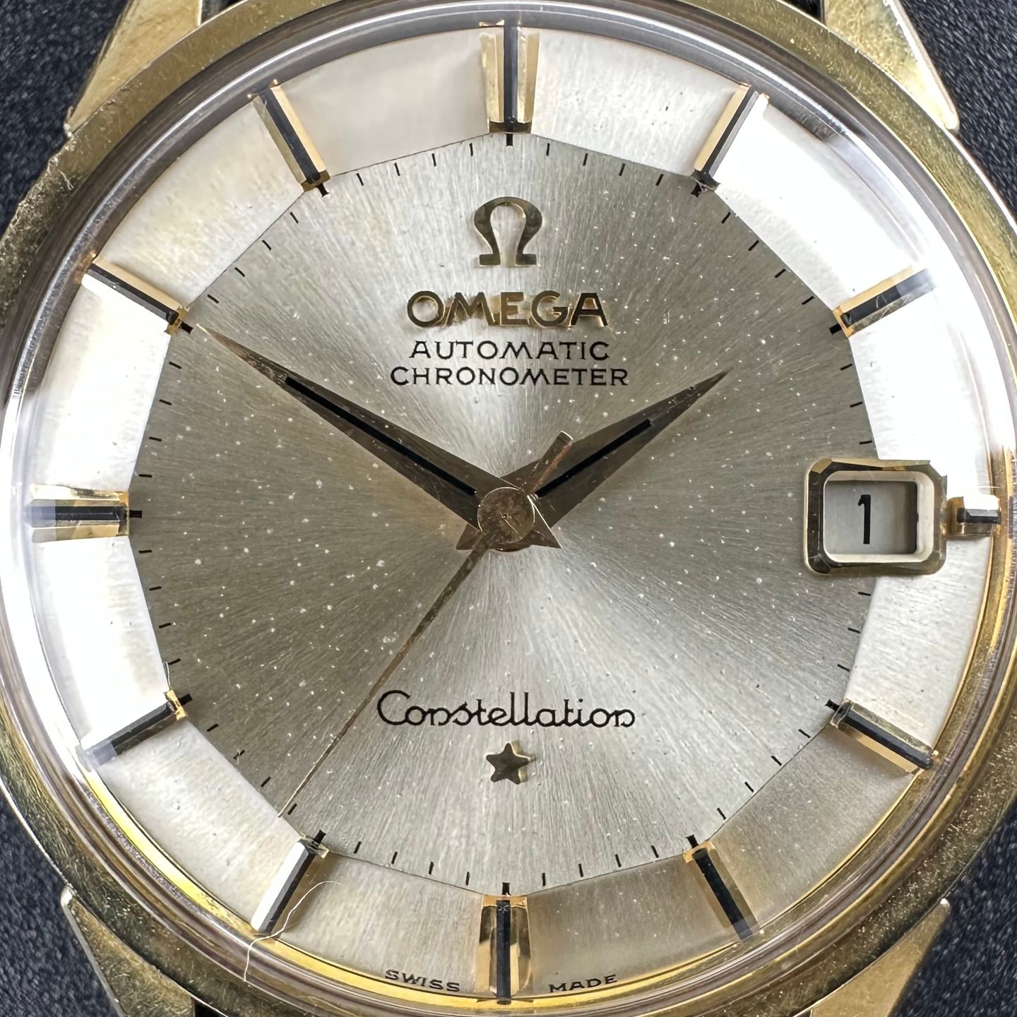 Omega Constellation 168.005 (1962) - White dial 34 mm Gold/Steel case (8/8)