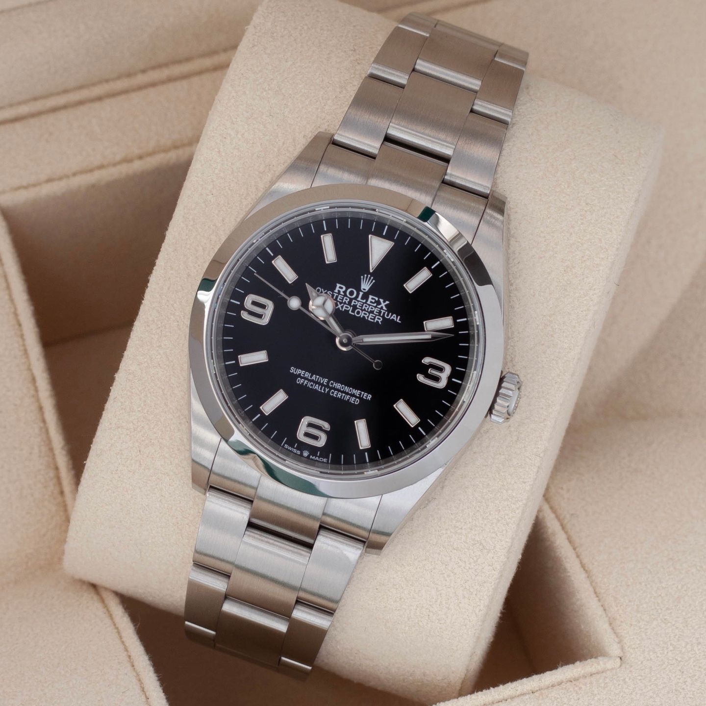 Rolex Explorer 124270 (2023) - Zwart wijzerplaat 36mm Staal (5/8)