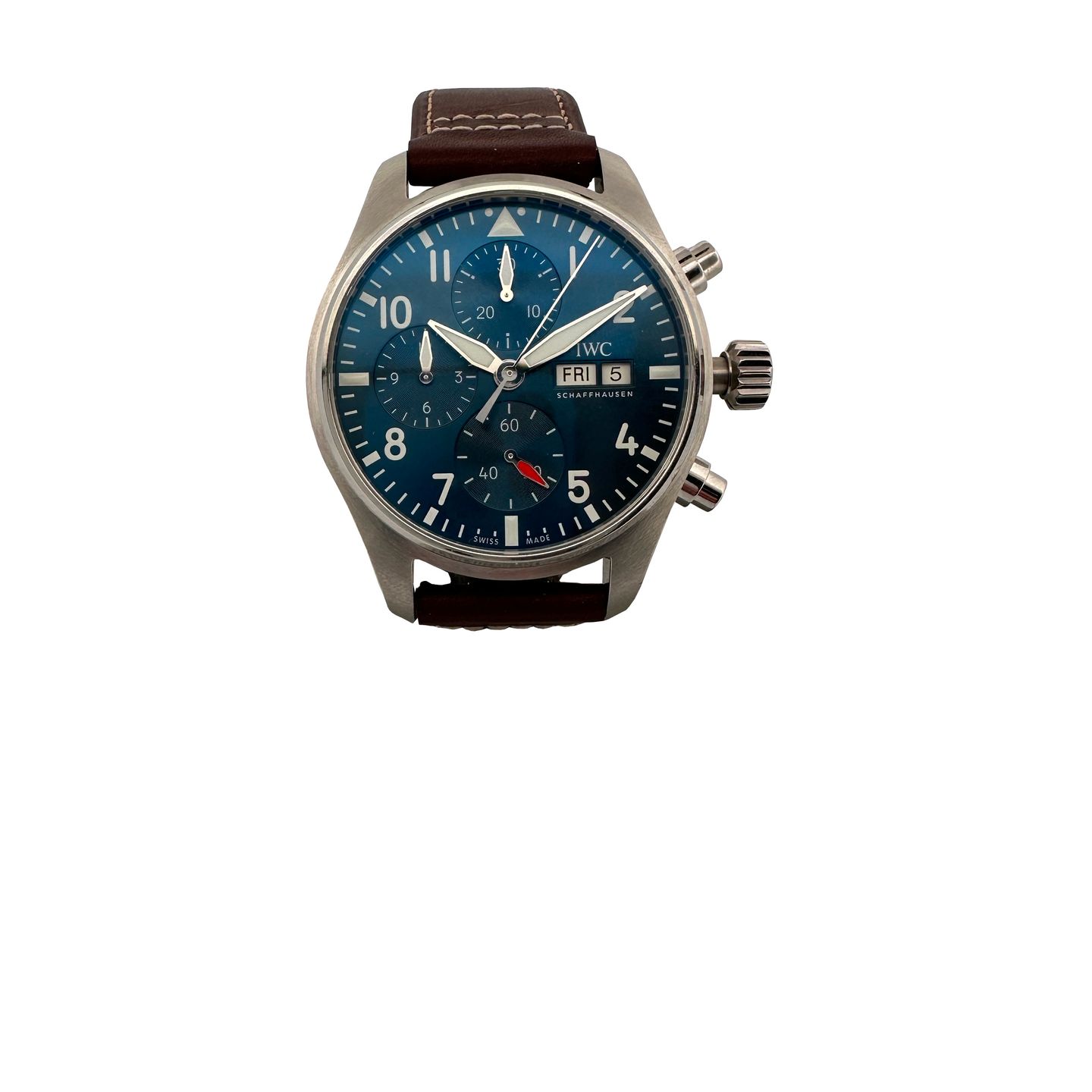 IWC Pilot Chronograph IW388101 (2023) - Blauw wijzerplaat 41mm Staal (7/7)