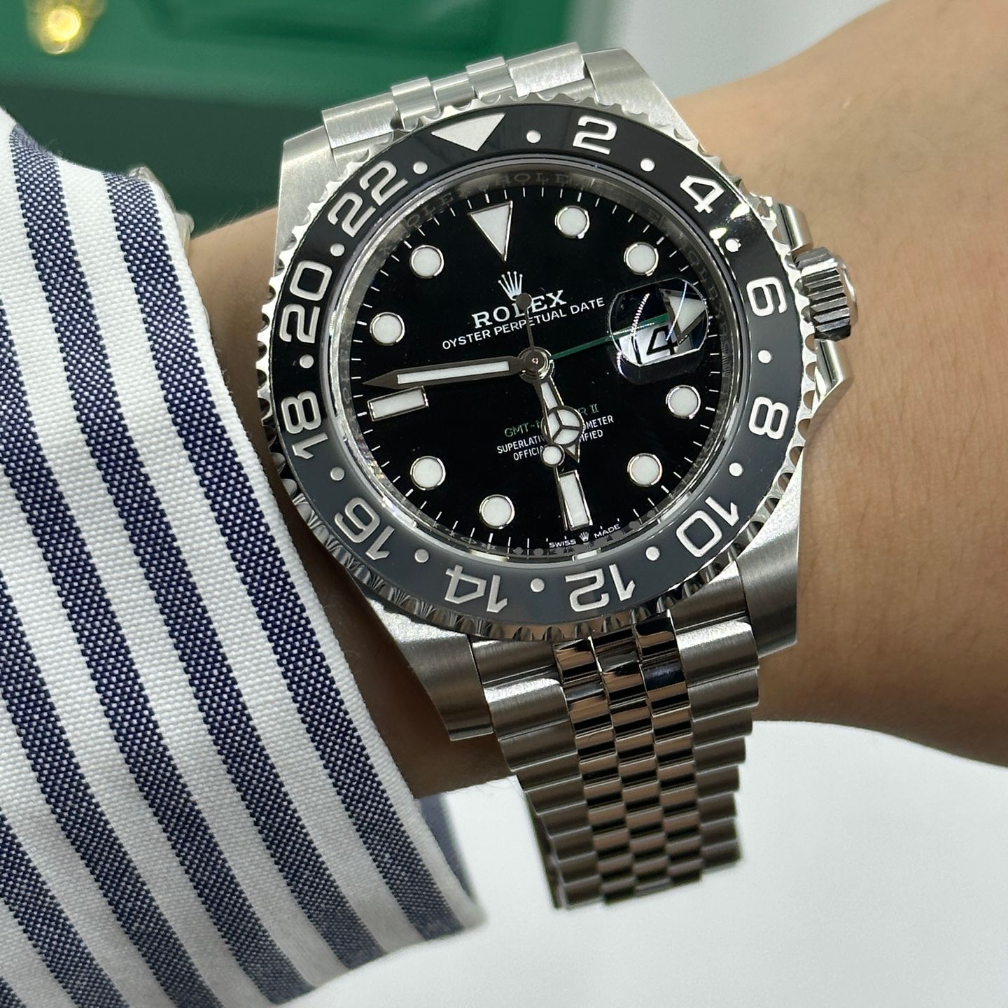 Rolex GMT-Master II 126710GRNR (2024) - Zwart wijzerplaat 40mm Staal (8/8)