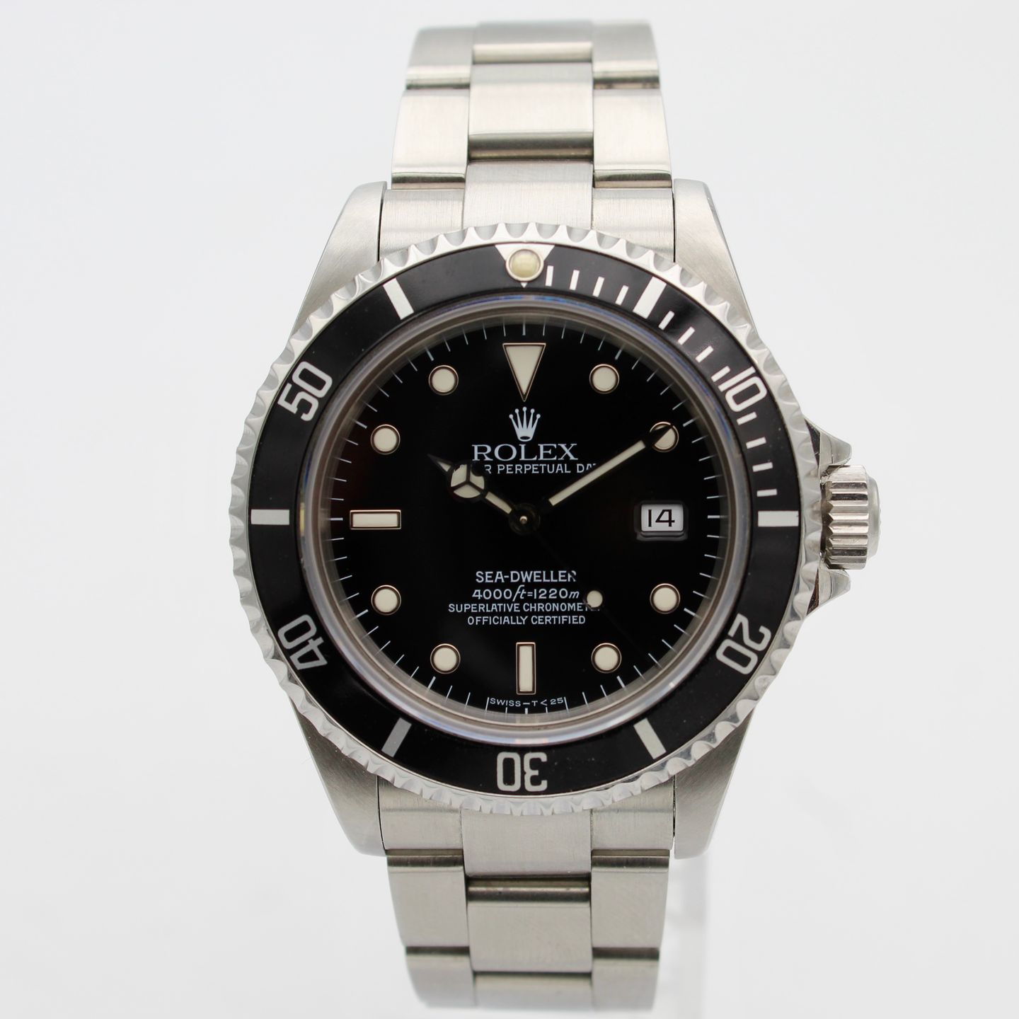 Rolex Sea-Dweller 4000 16600 (1995) - Zwart wijzerplaat 40mm Staal (1/8)
