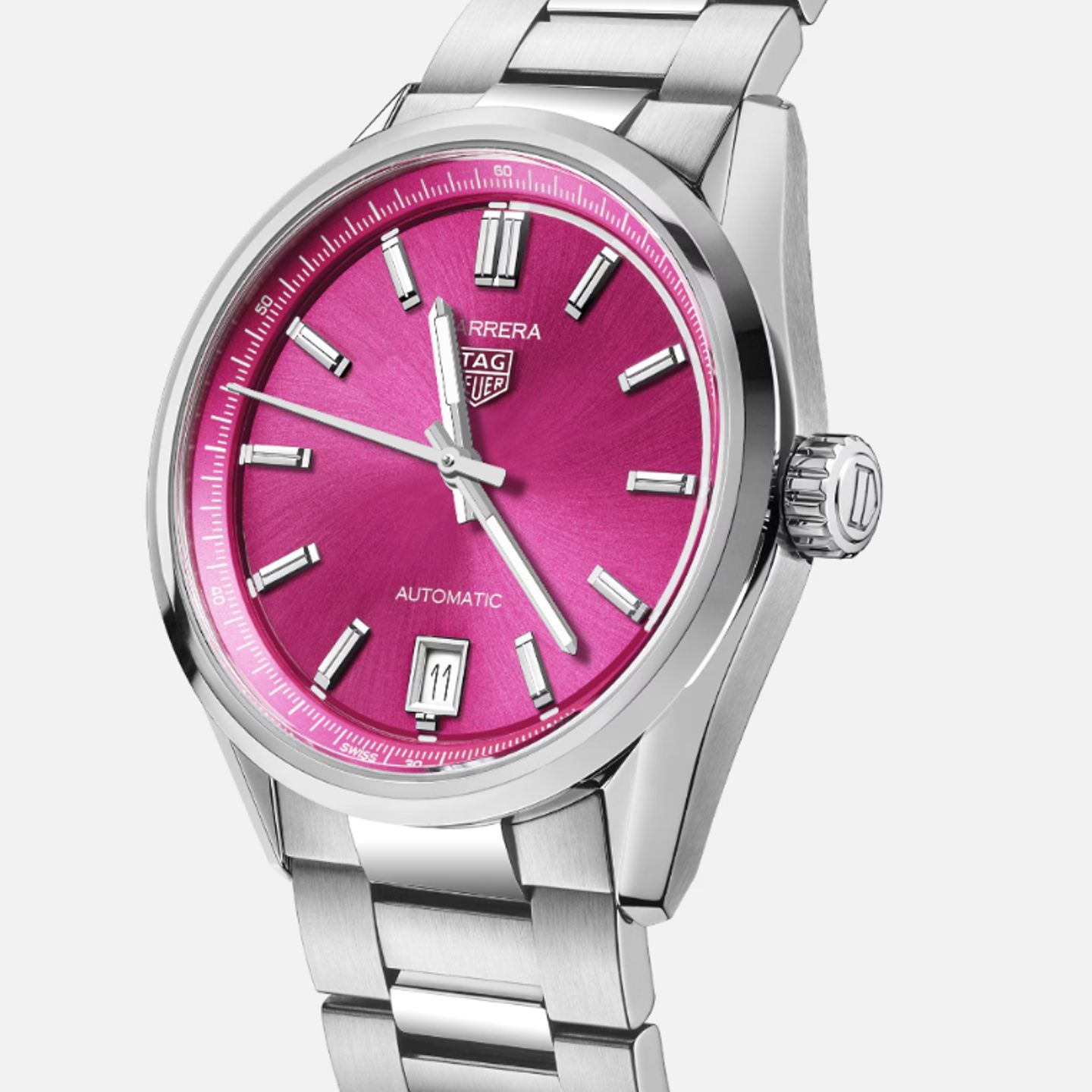 TAG Heuer Carrera Lady WBN2313.BA0001 (2024) - Roze wijzerplaat 36mm Staal (1/1)