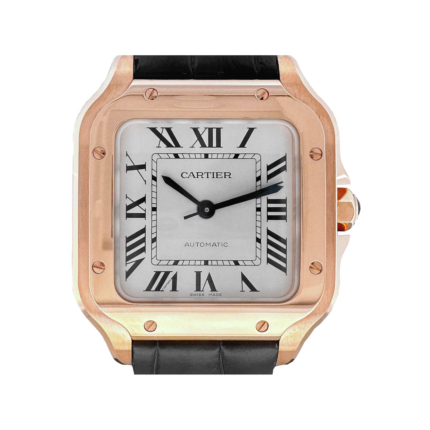 Cartier Santos WGSA0028 (2024) - Zilver wijzerplaat 35mm Roségoud (1/8)