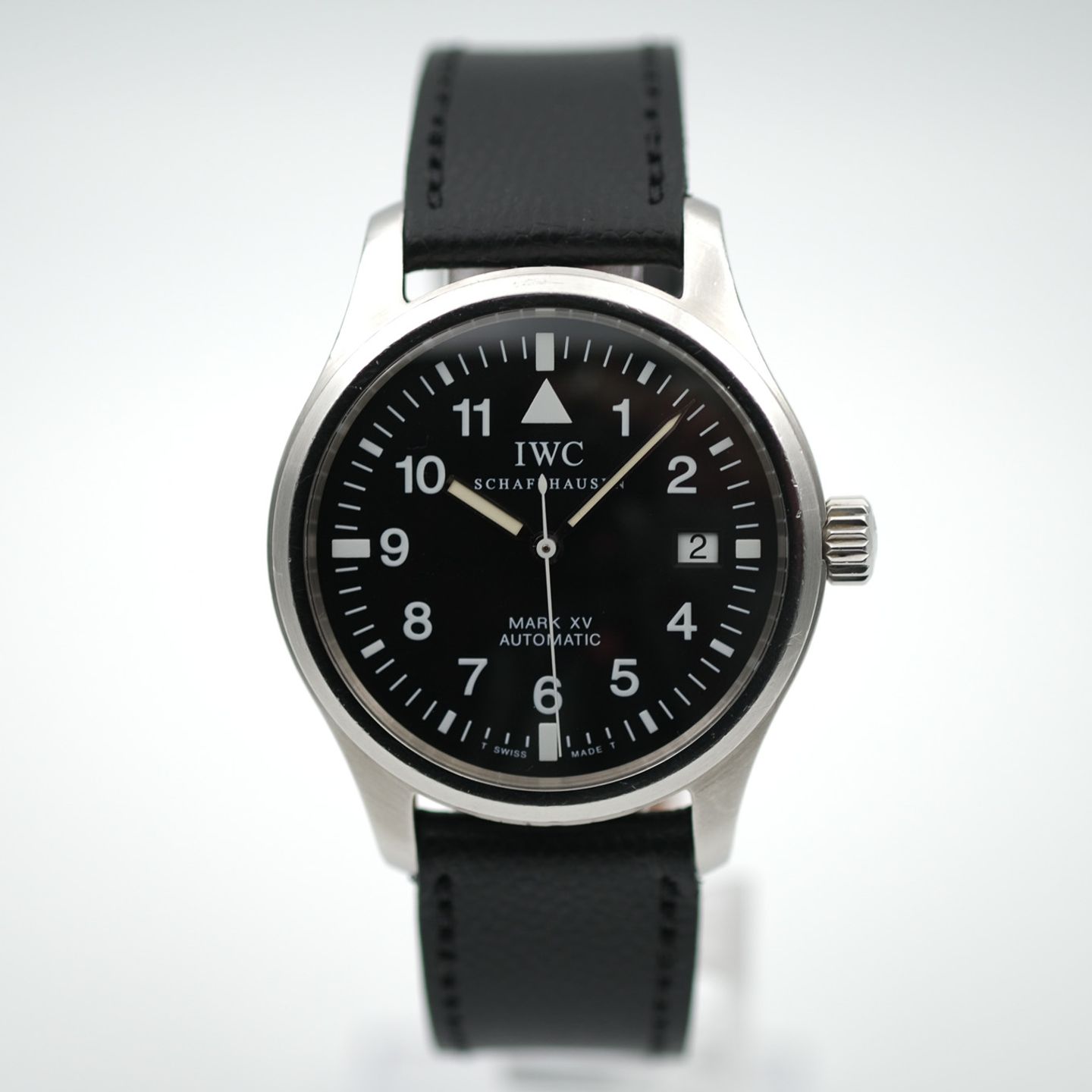 IWC Pilot Mark IW325301 (1999) - Zwart wijzerplaat 38mm Staal (4/7)