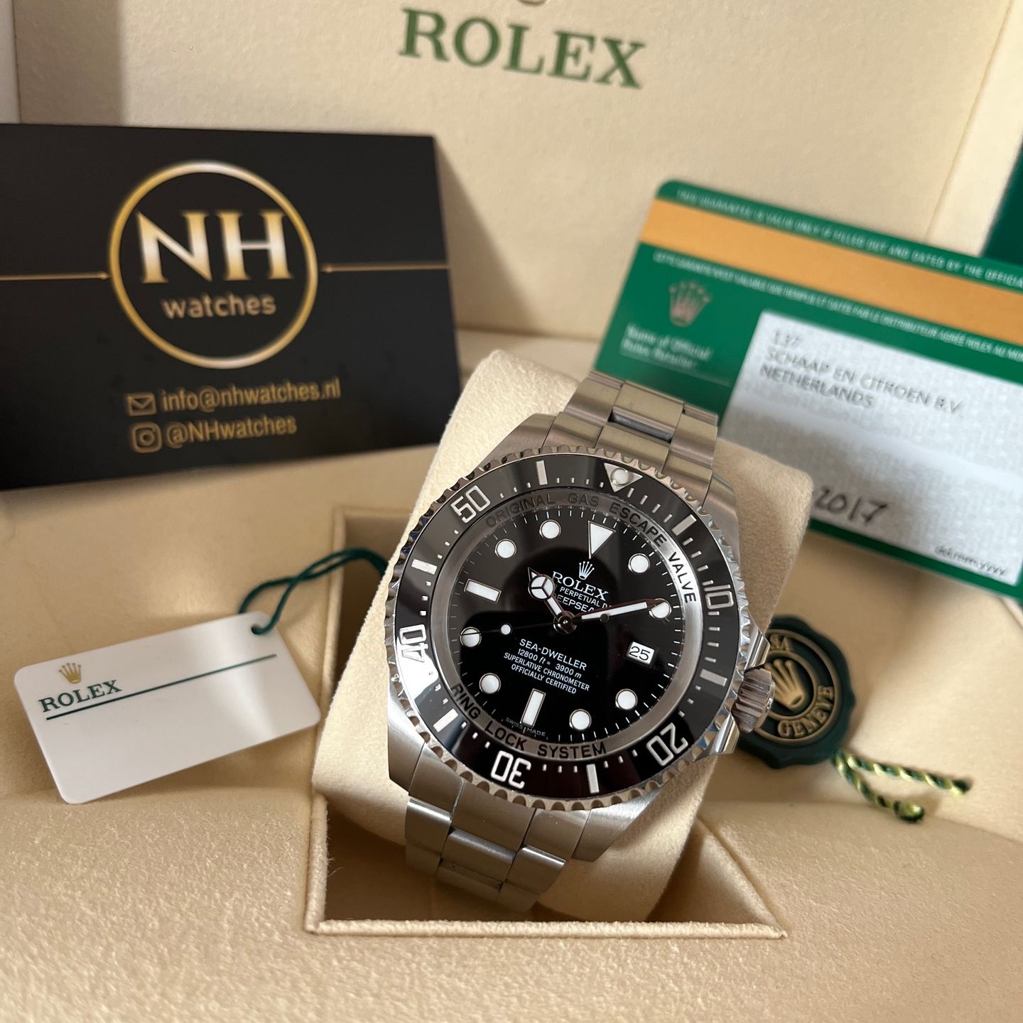 Rolex Sea-Dweller Deepsea 116660 (2017) - Zwart wijzerplaat 44mm Staal (3/8)