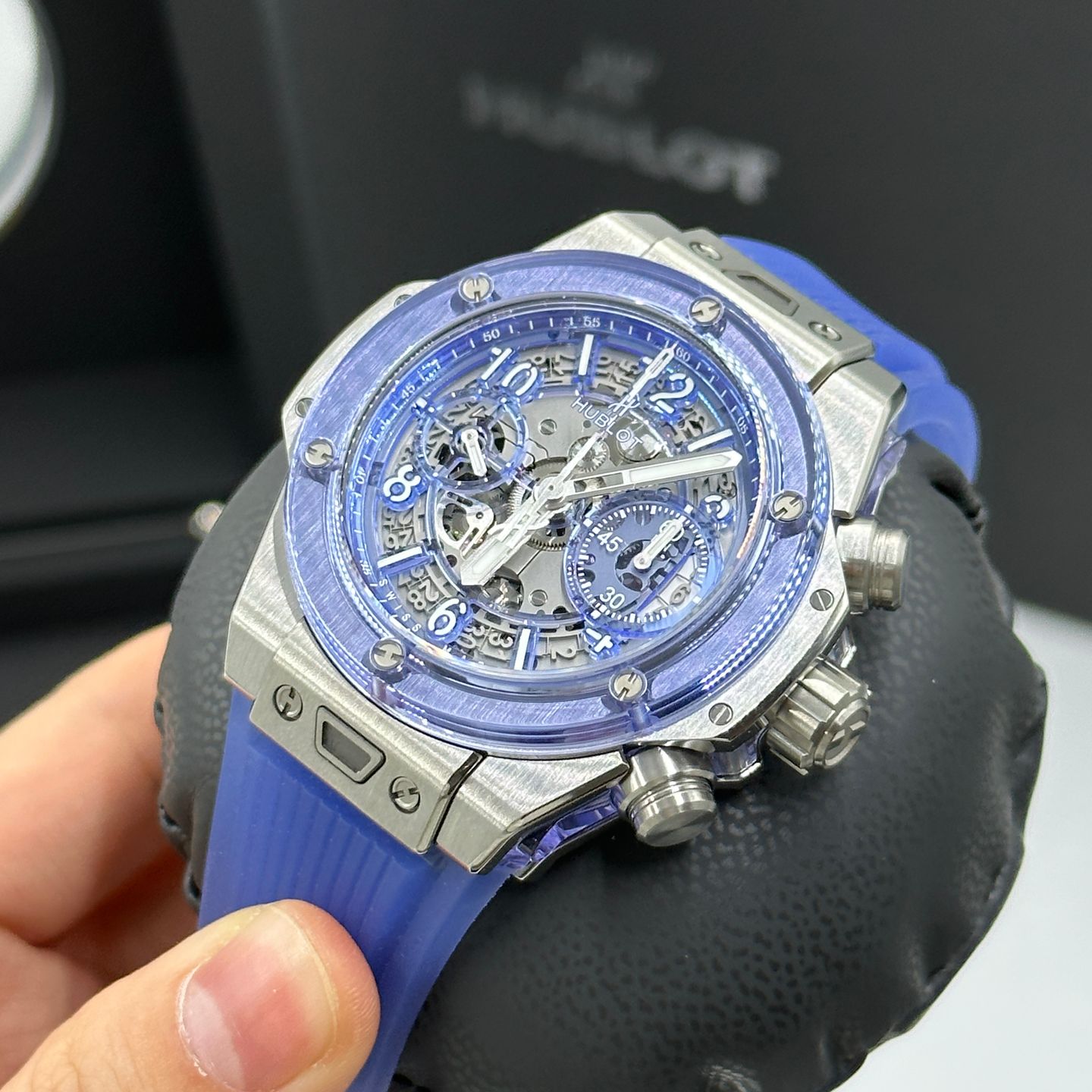 Hublot Big Bang Unico 441.NL.5129.RT.BUC21 (2021) - Blauw wijzerplaat 42mm Titanium (4/8)