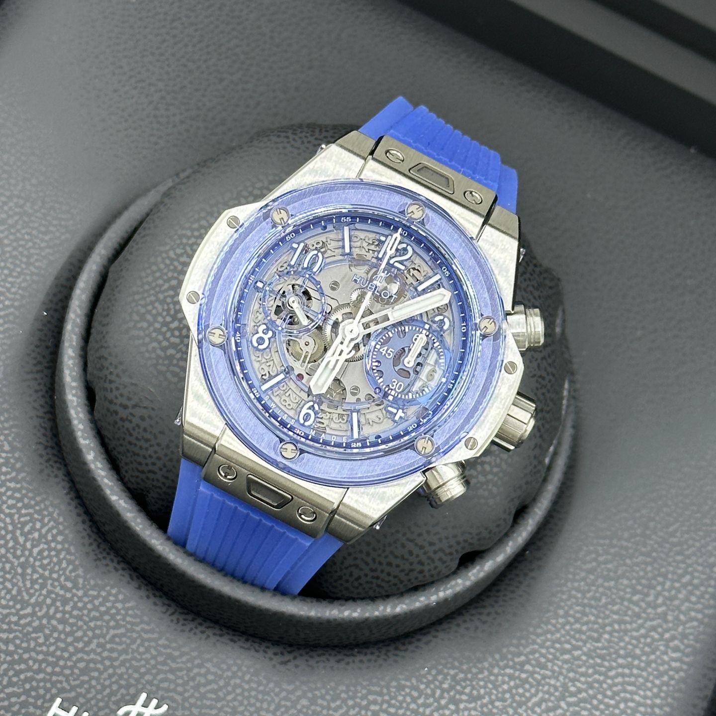 Hublot Big Bang Unico 441.NL.5129.RT.BUC21 (2021) - Blauw wijzerplaat 42mm Titanium (3/8)