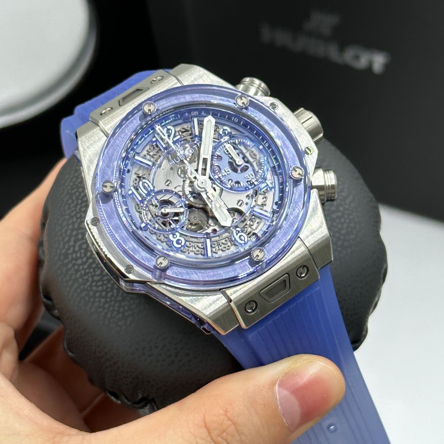 Hublot Big Bang Unico 441.NL.5129.RT.BUC21 (2021) - Blue dial 42 mm Titanium case (5/8)