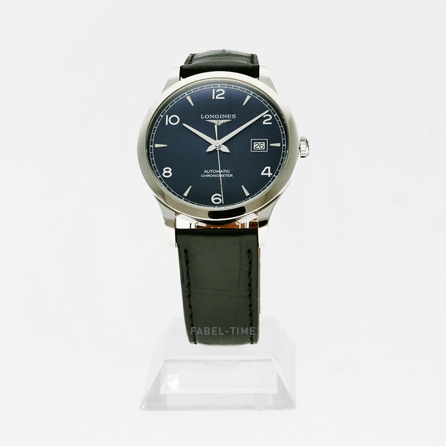 Longines Record L2.821.4.96.2 (2024) - Blauw wijzerplaat 40mm Staal (1/1)