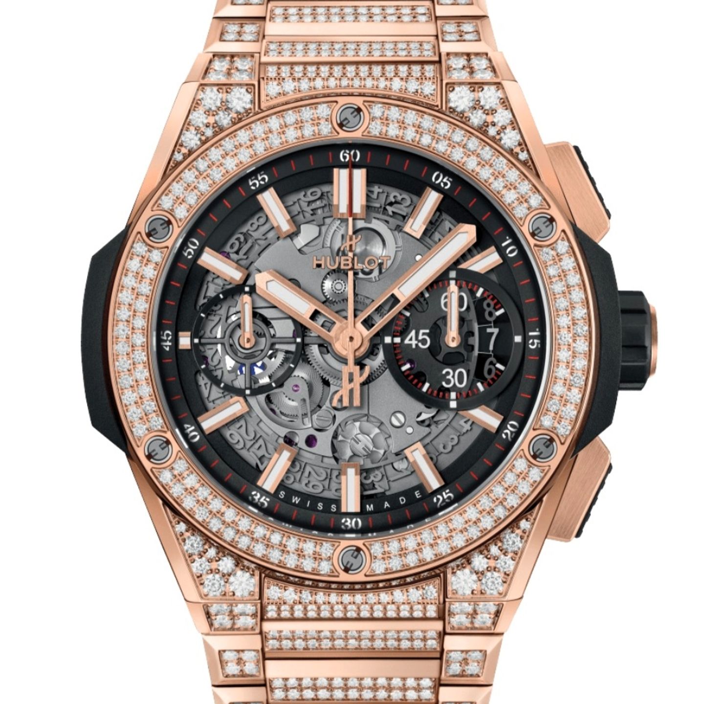 Hublot Big Bang 451.OX.1180.OX.9804 (2023) - Transparent dial 42 mm Rose Gold case (1/1)