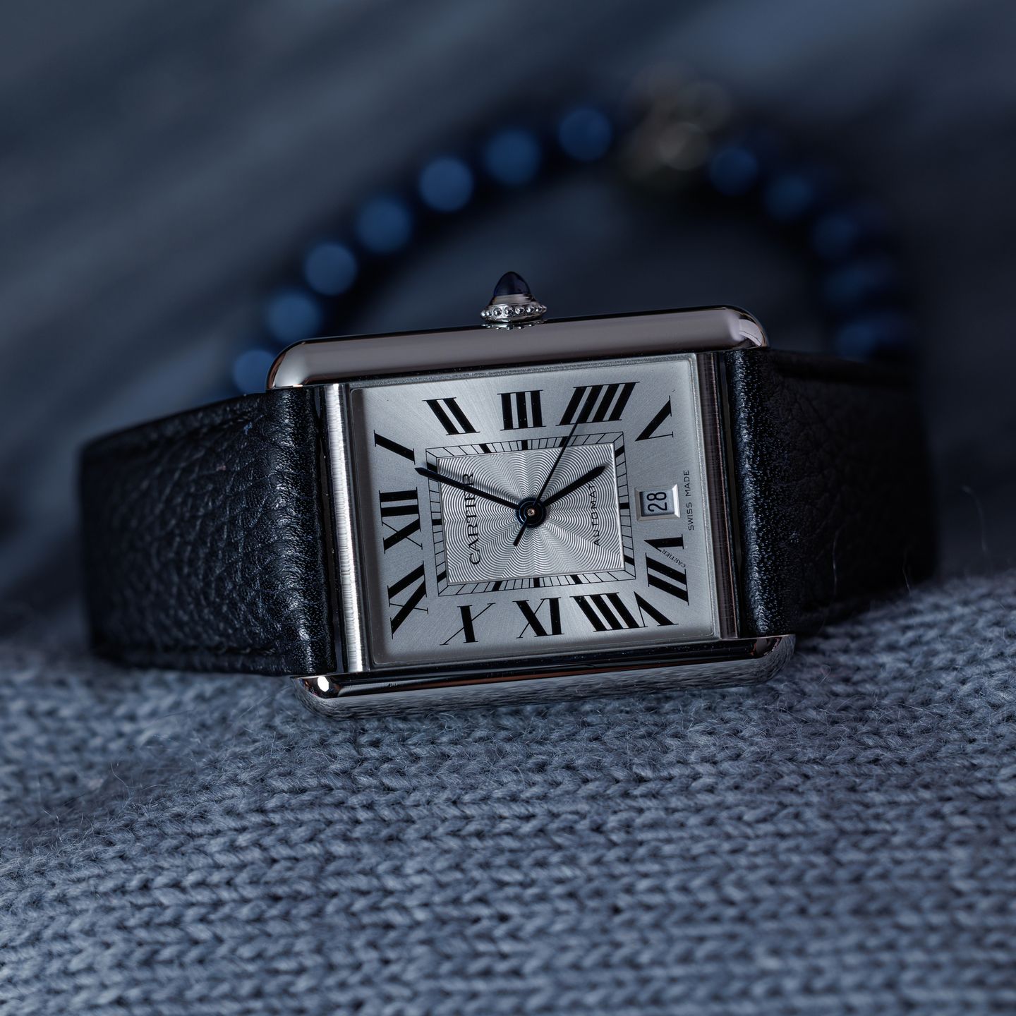 Cartier Tank WSTA0040 (2021) - Silver dial 41 mm Steel case (3/5)