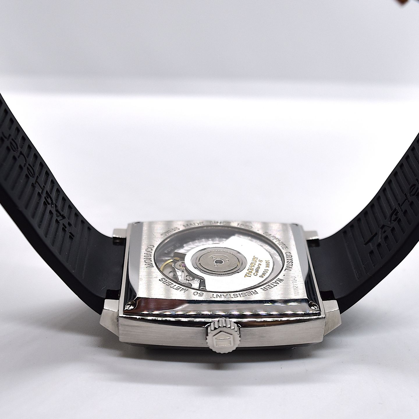 TAG Heuer Monaco Calibre 6 WW2110 (2009) - Zwart wijzerplaat 37mm Staal (7/8)