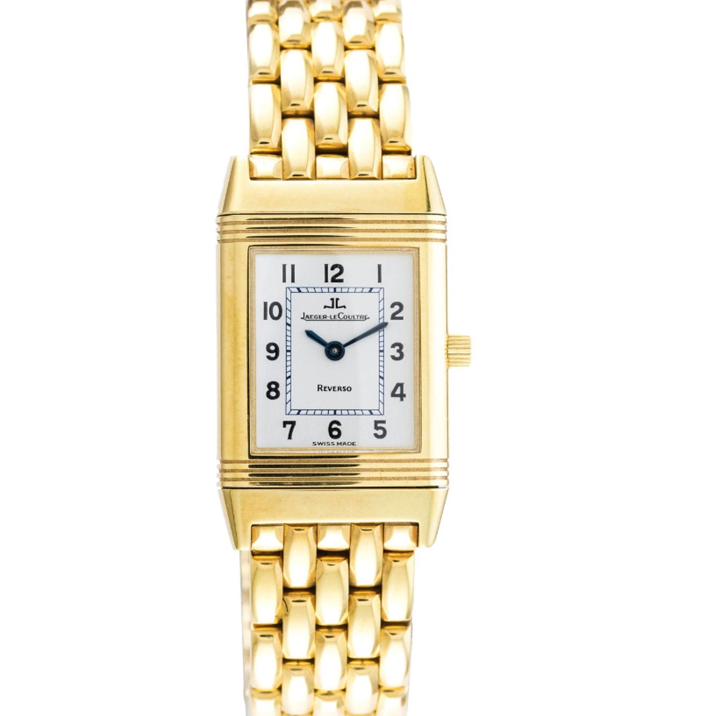 Jaeger-LeCoultre Reverso 140.105.1 (Unknown (random serial)) - Silver dial 38 mm Yellow Gold case (1/1)