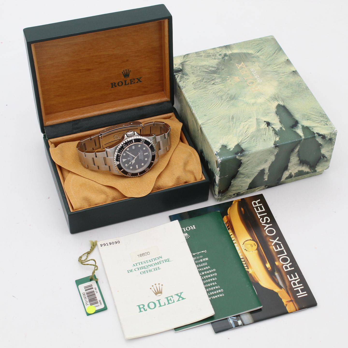 Rolex Sea-Dweller 4000 16600 (2001) - Zwart wijzerplaat 40mm Staal (8/8)