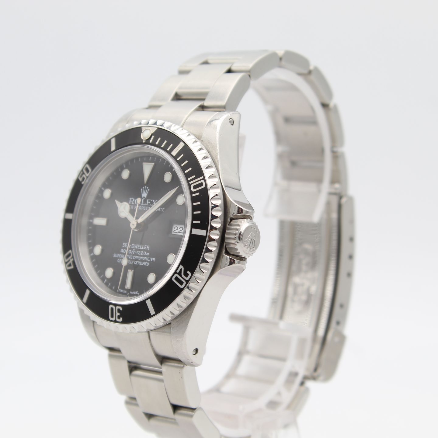 Rolex Sea-Dweller 4000 16600 (2001) - Zwart wijzerplaat 40mm Staal (3/8)
