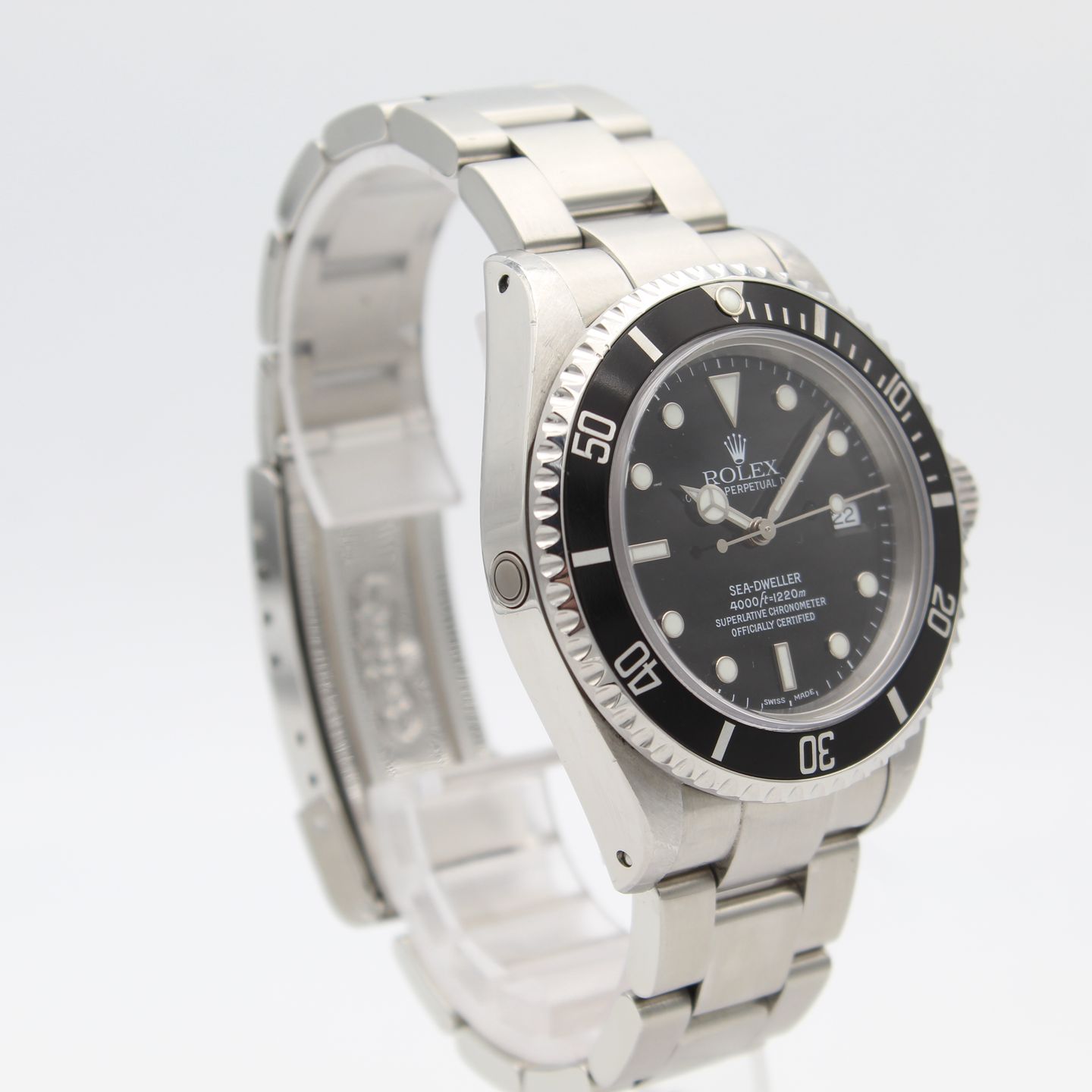 Rolex Sea-Dweller 4000 16600 (2001) - Zwart wijzerplaat 40mm Staal (2/8)