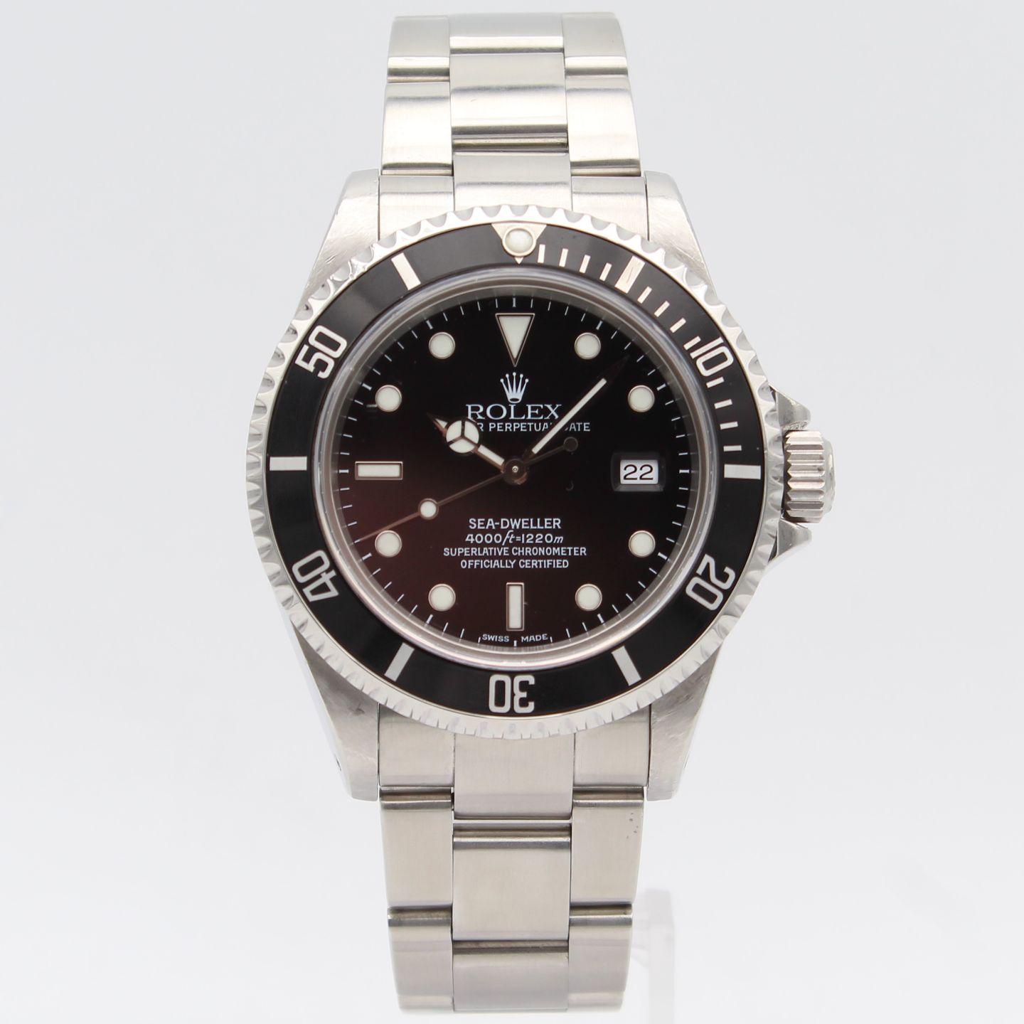 Rolex Sea-Dweller 4000 16600 (2001) - Zwart wijzerplaat 40mm Staal (1/8)