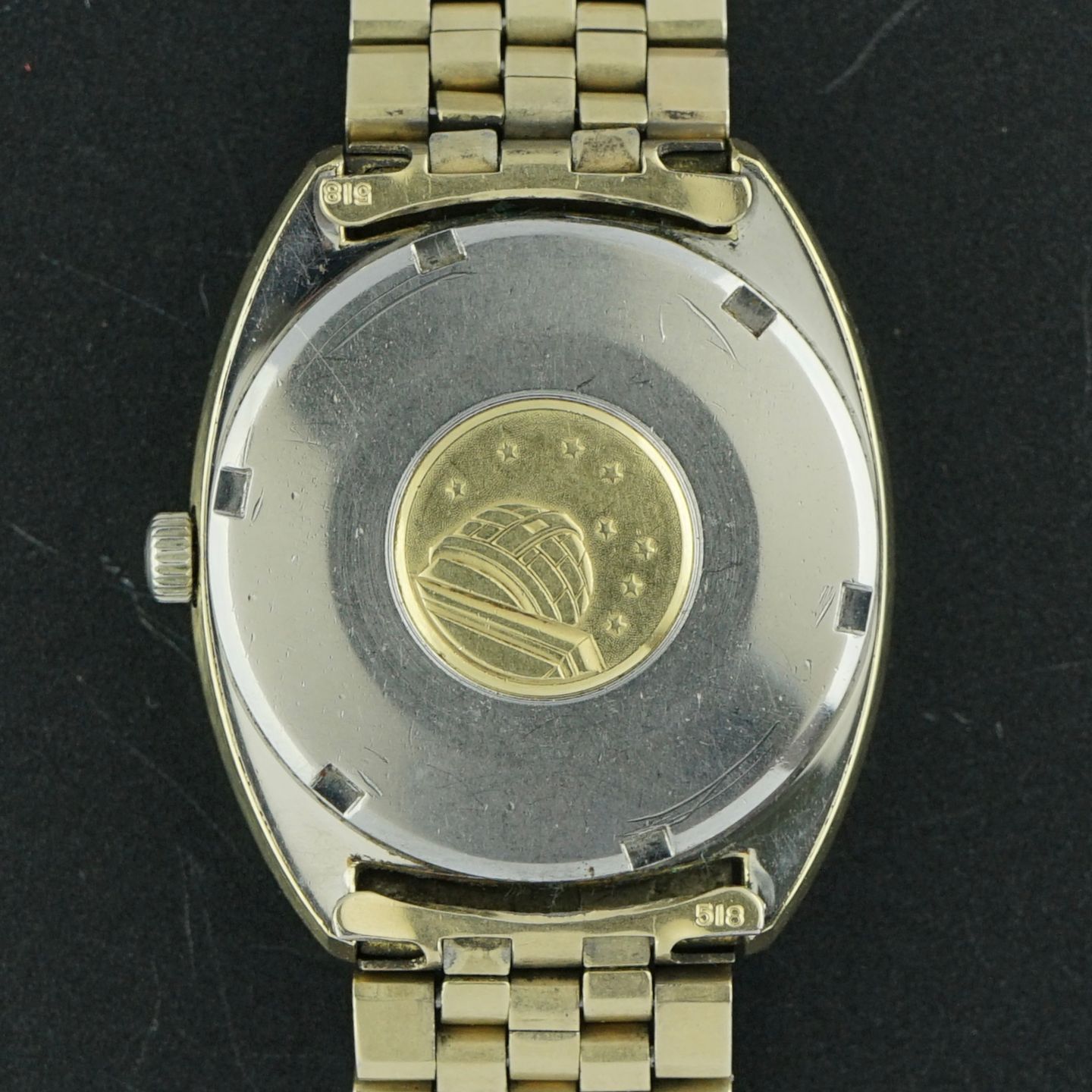 Omega Constellation 168.017 (1970) - Gold dial 35 mm Gold/Steel case (3/8)