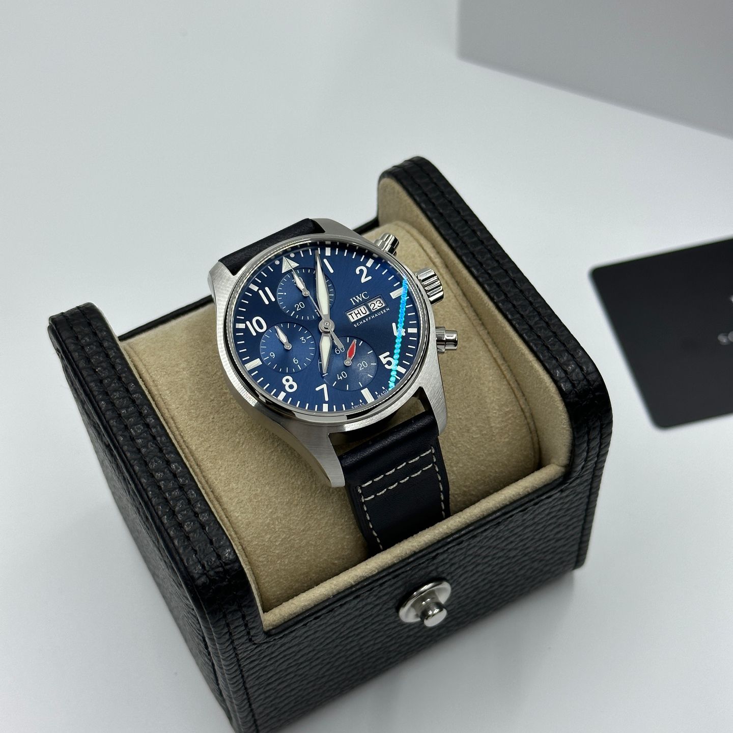 IWC Pilot Chronograph IW388101 (2023) - Blauw wijzerplaat 41mm Staal (3/8)