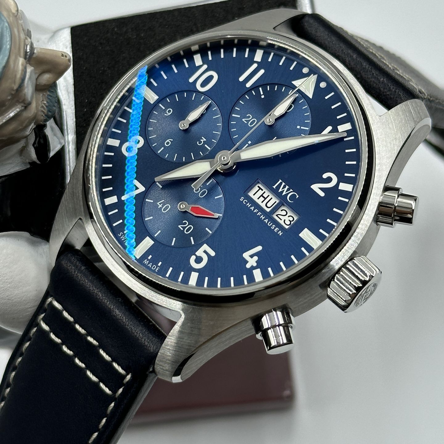 IWC Pilot Chronograph IW388101 (2023) - Blauw wijzerplaat 41mm Staal (7/8)