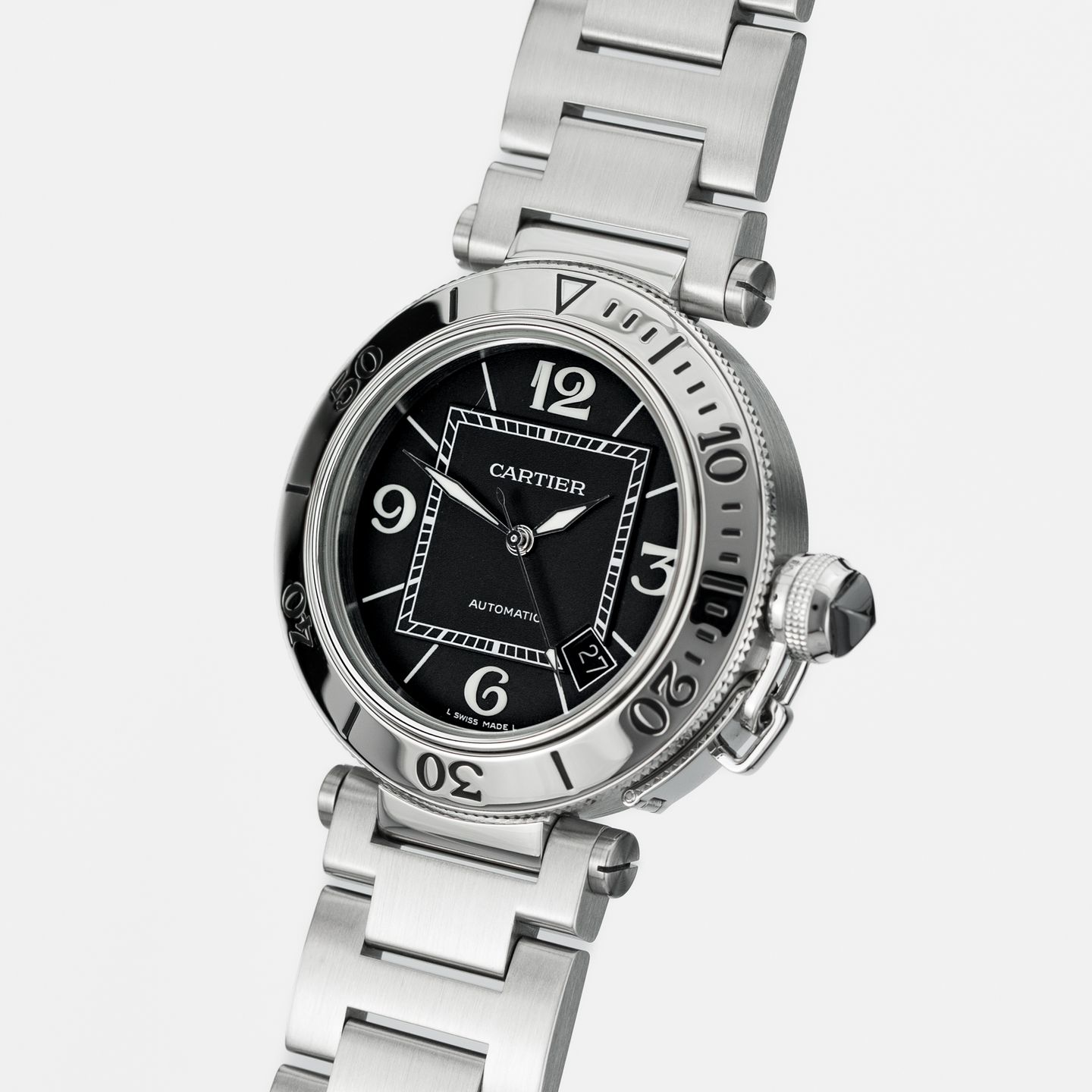 Cartier Pasha Seatimer 2790 (2011) - Black dial 40 mm Steel case (6/8)