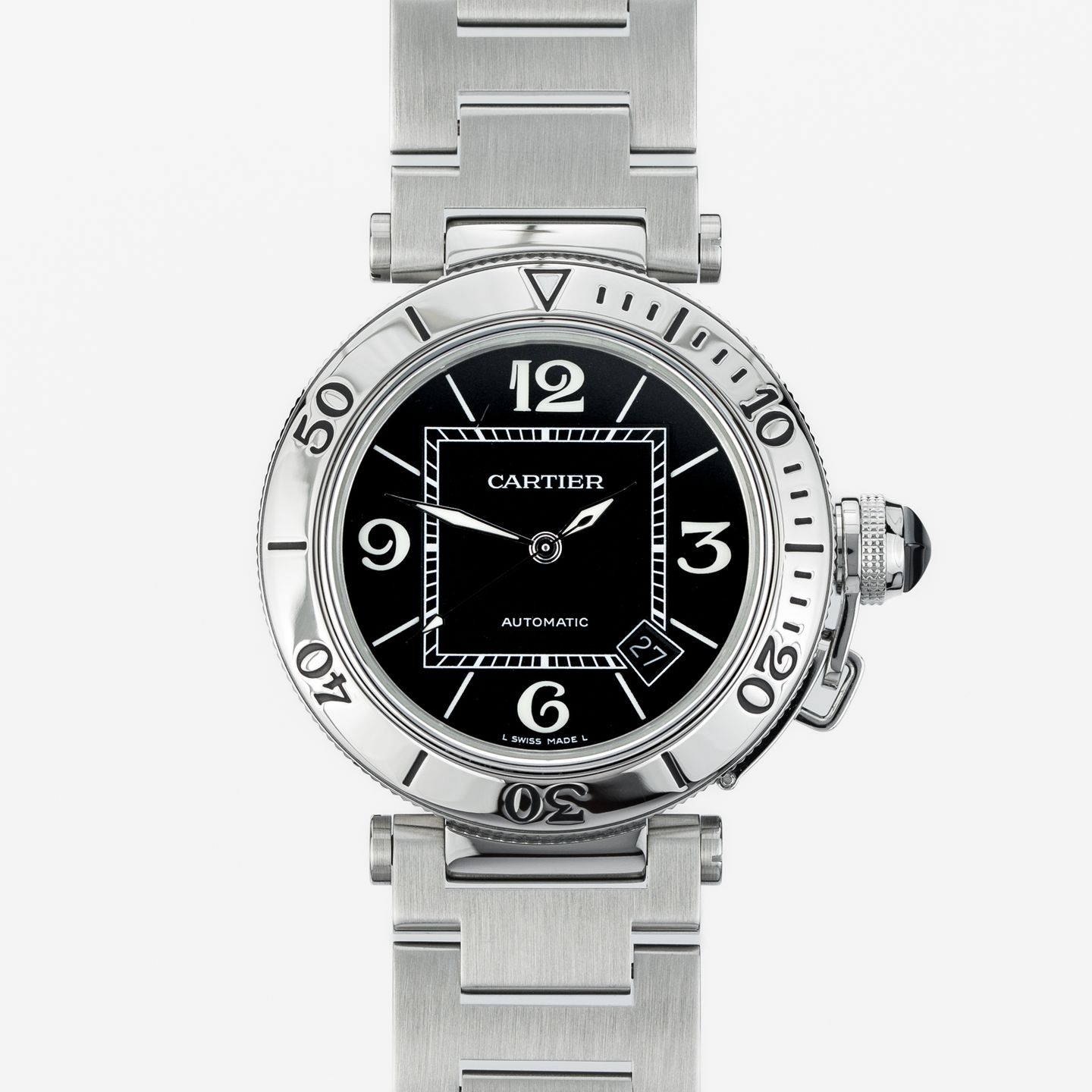 Cartier Pasha Seatimer 2790 (2011) - Black dial 40 mm Steel case (1/8)