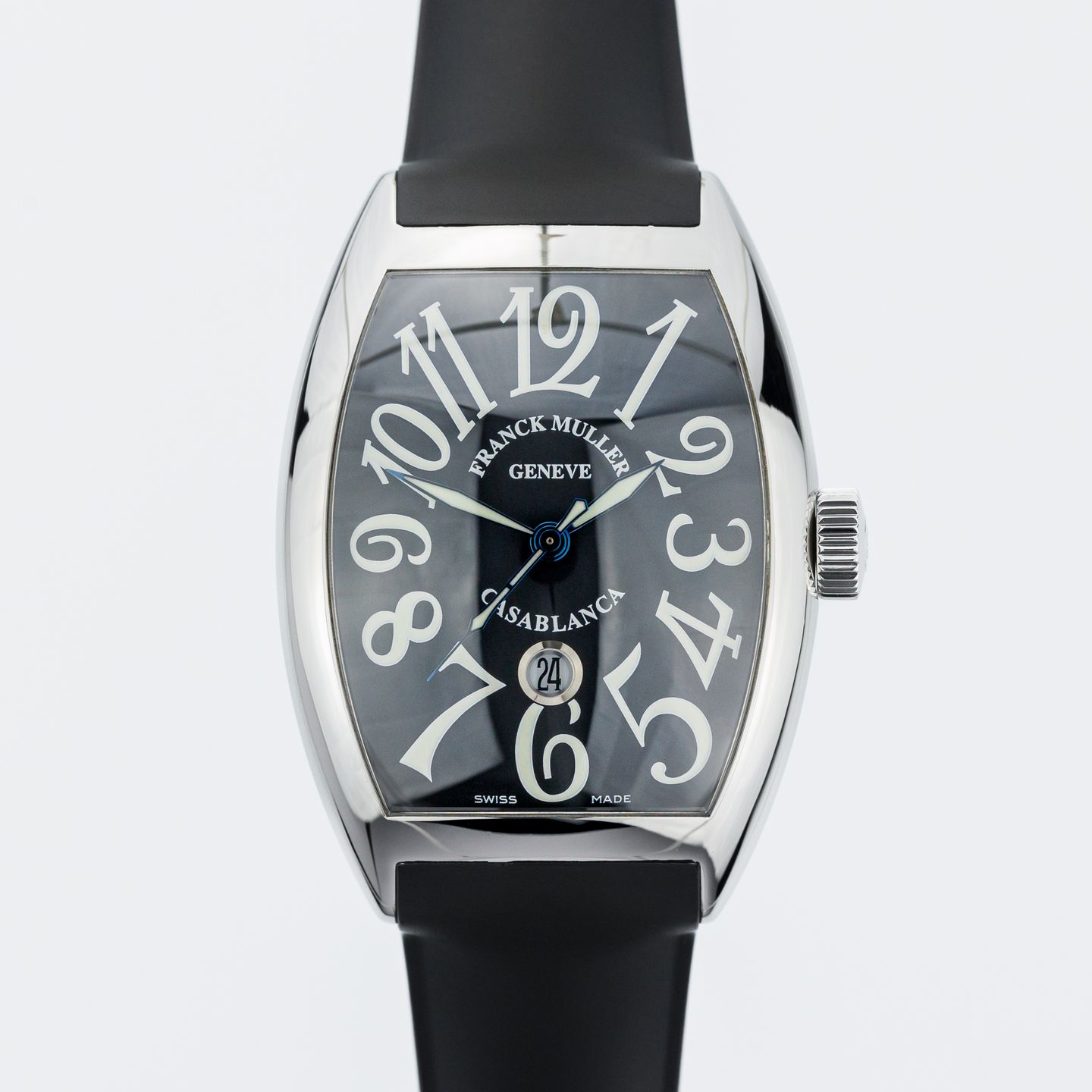 Franck Muller Casablanca 9880 C DT (Onbekend (willekeurig serienummer)) - Zwart wijzerplaat 44mm Staal (1/8)