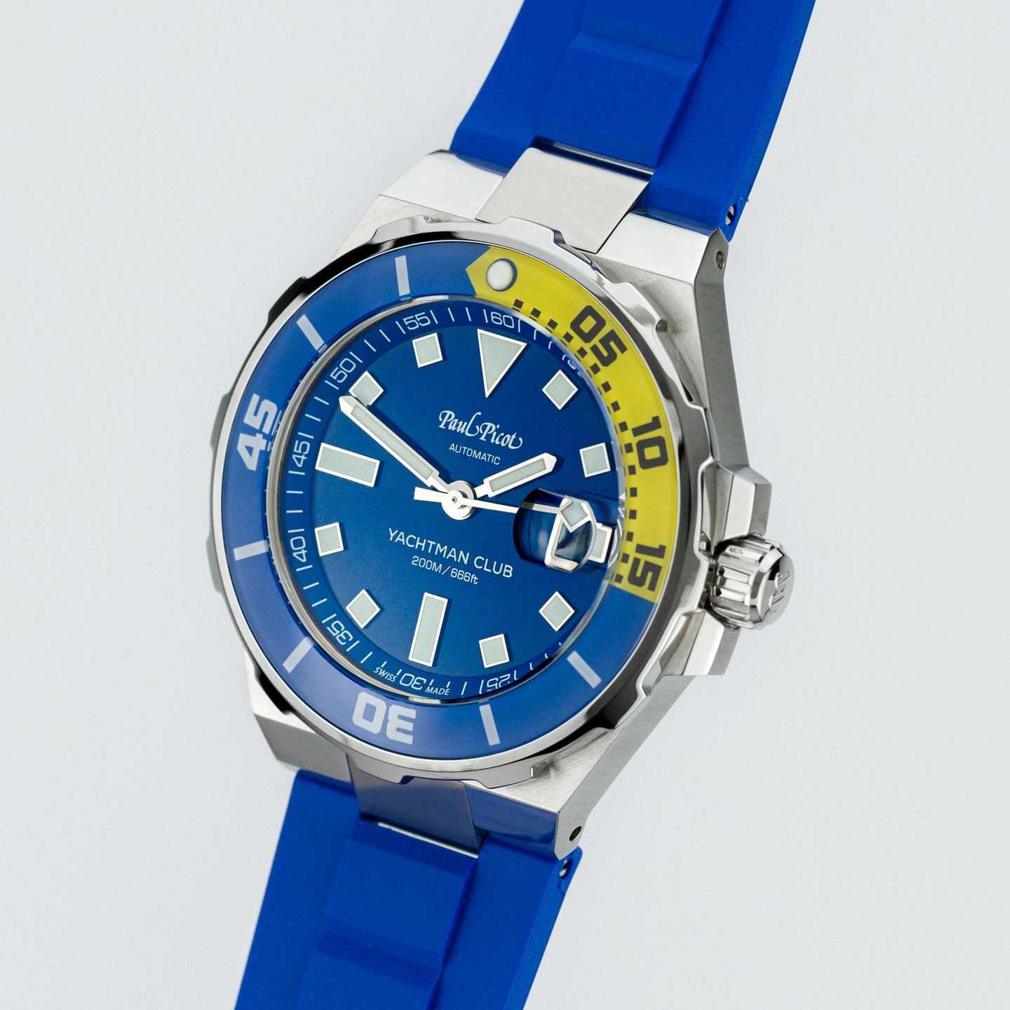 Paul Picot Yachtman P1251BJ.SG.2614CM010 (Unknown (random serial)) - Blue dial 43 mm Steel case (3/8)