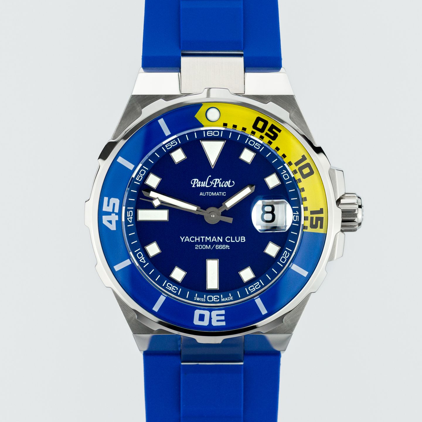 Paul Picot Yachtman P1251BJ.SG.2614CM010 (Unknown (random serial)) - Blue dial 43 mm Steel case (1/8)