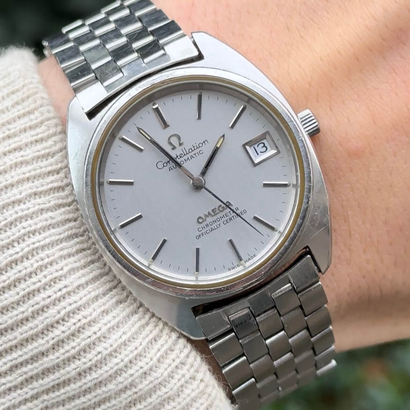 Omega Constellation 168.0056 (1973) - Grey dial 39 mm Steel case (2/8)