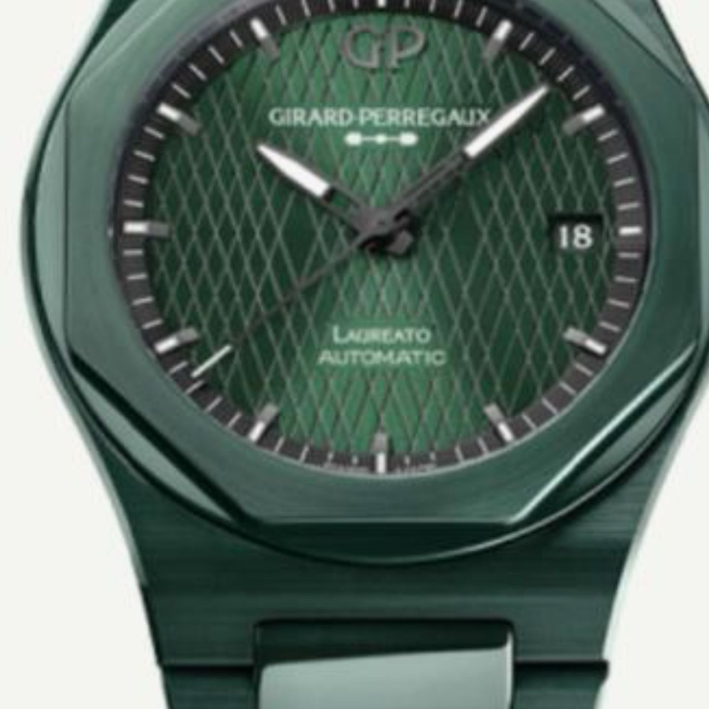 Girard-Perregaux Laureato 81005-32-3080-1CX (2024) - Groen wijzerplaat 38mm Keramiek (1/1)