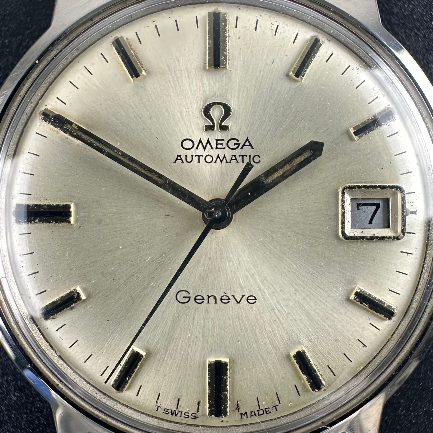 Omega Genève 166.070 (1970) - White dial 35 mm Steel case (8/8)