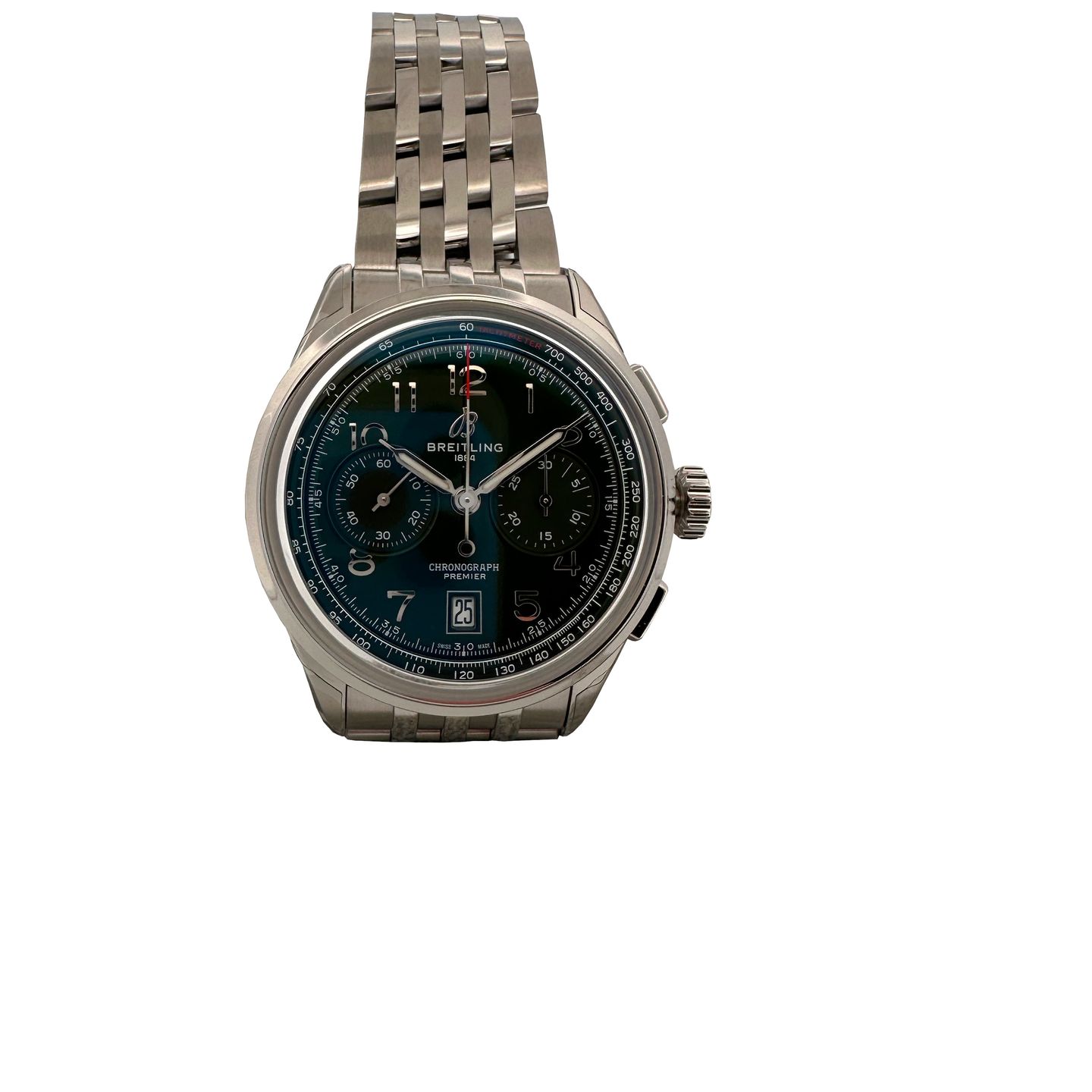 Breitling Premier AB0145371L1A1 (2023) - Groen wijzerplaat 42mm Staal (6/7)