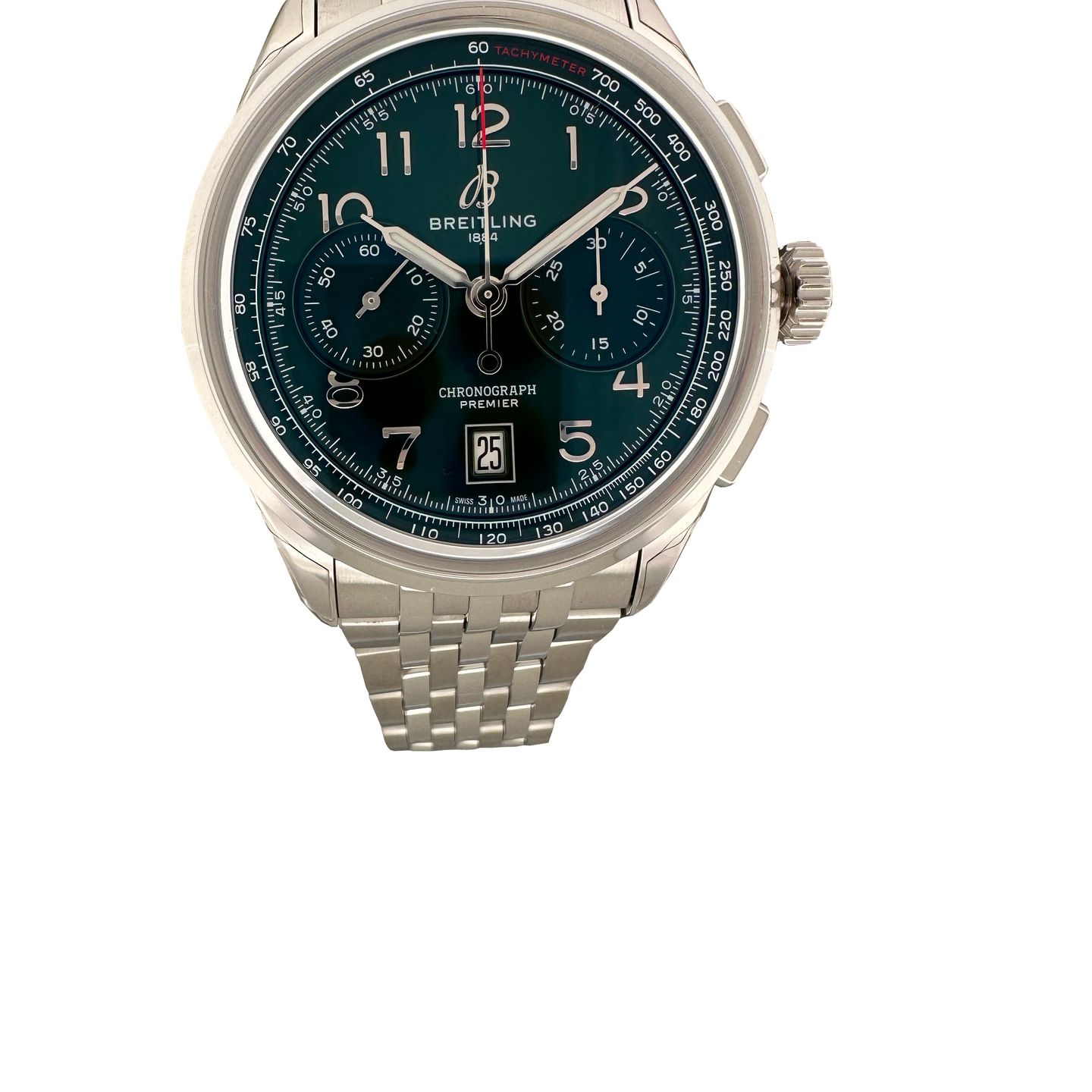 Breitling Premier AB0145371L1A1 (2023) - Green dial 42 mm Steel case (2/7)