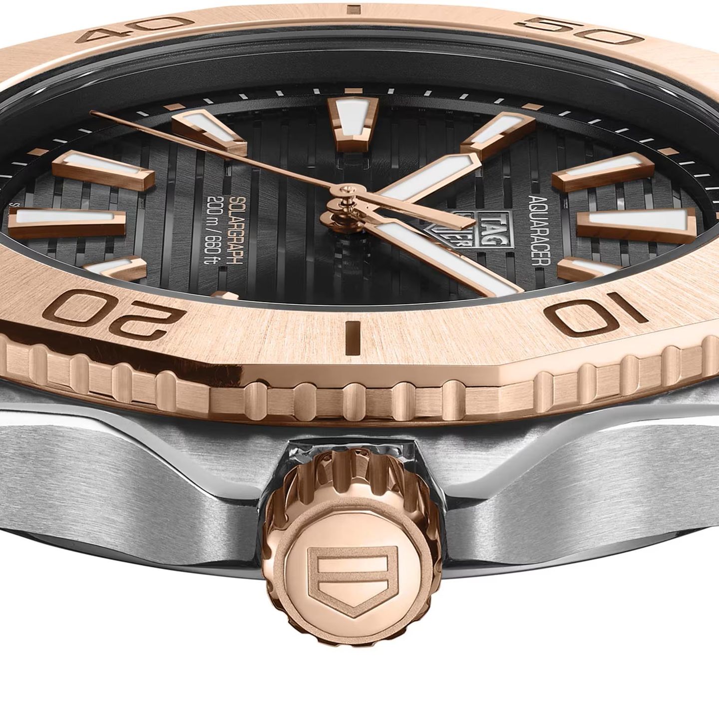TAG Heuer Aquaracer WBP1121.BB0003 (2025) - Black dial 40 mm Gold/Steel case (2/6)