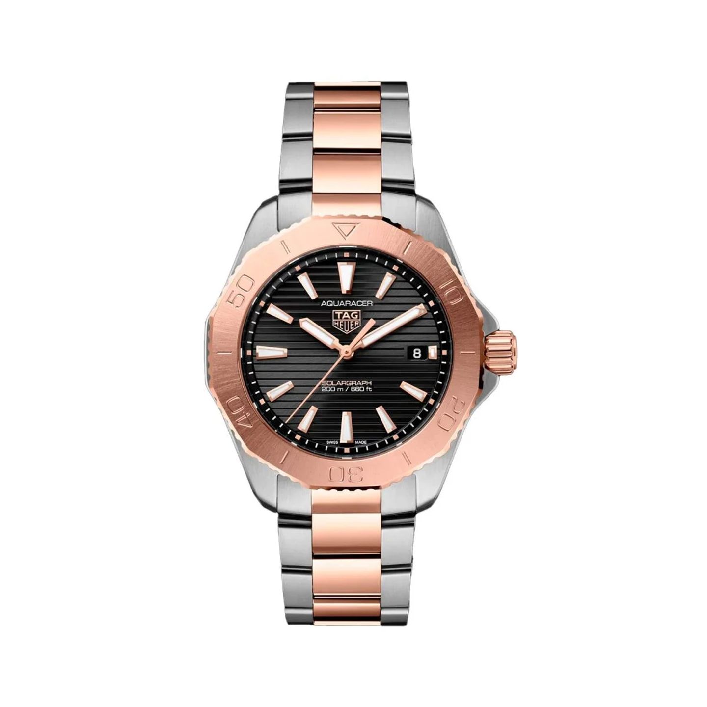 TAG Heuer Aquaracer WBP1121.BB0003 (2025) - Black dial 40 mm Gold/Steel case (5/6)