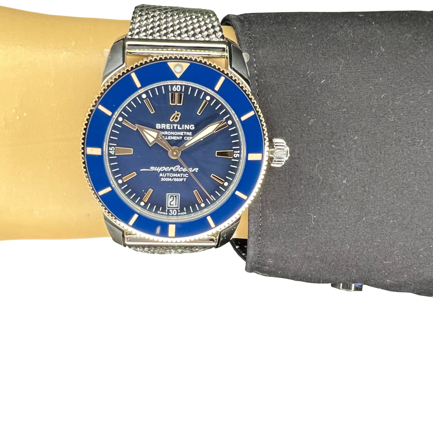 Breitling Superocean Heritage UB2010161C1A1 (2024) - Blauw wijzerplaat 42mm Staal (6/8)