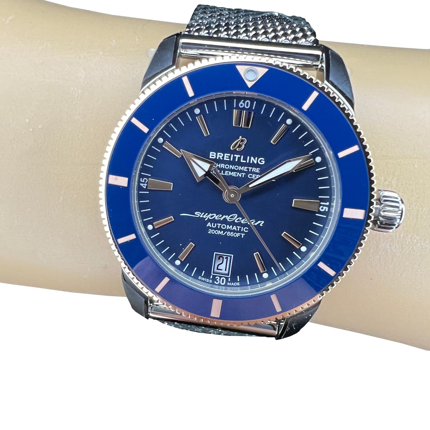 Breitling Superocean Heritage UB2010161C1A1 (2024) - Blauw wijzerplaat 42mm Staal (1/8)