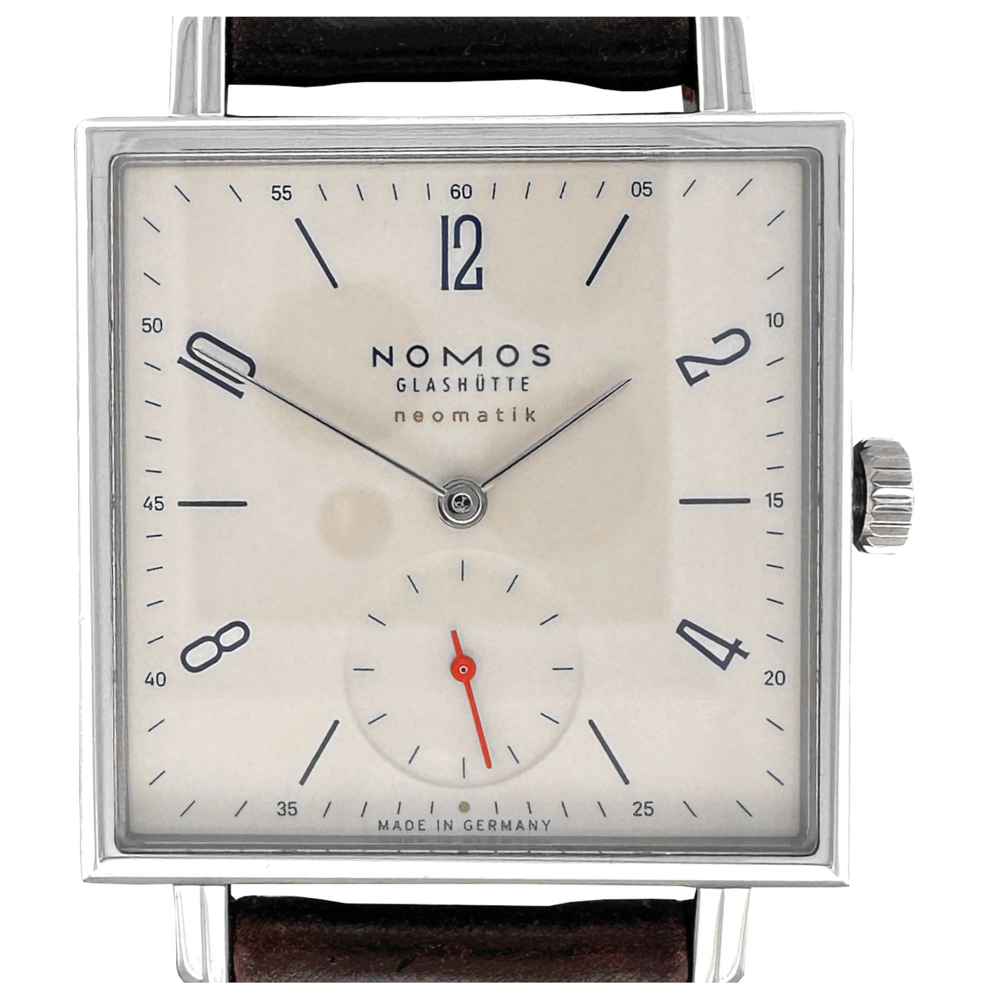 NOMOS Tetra Neomatik 421.S1 (2022) - Wit wijzerplaat 33mm Staal (1/8)