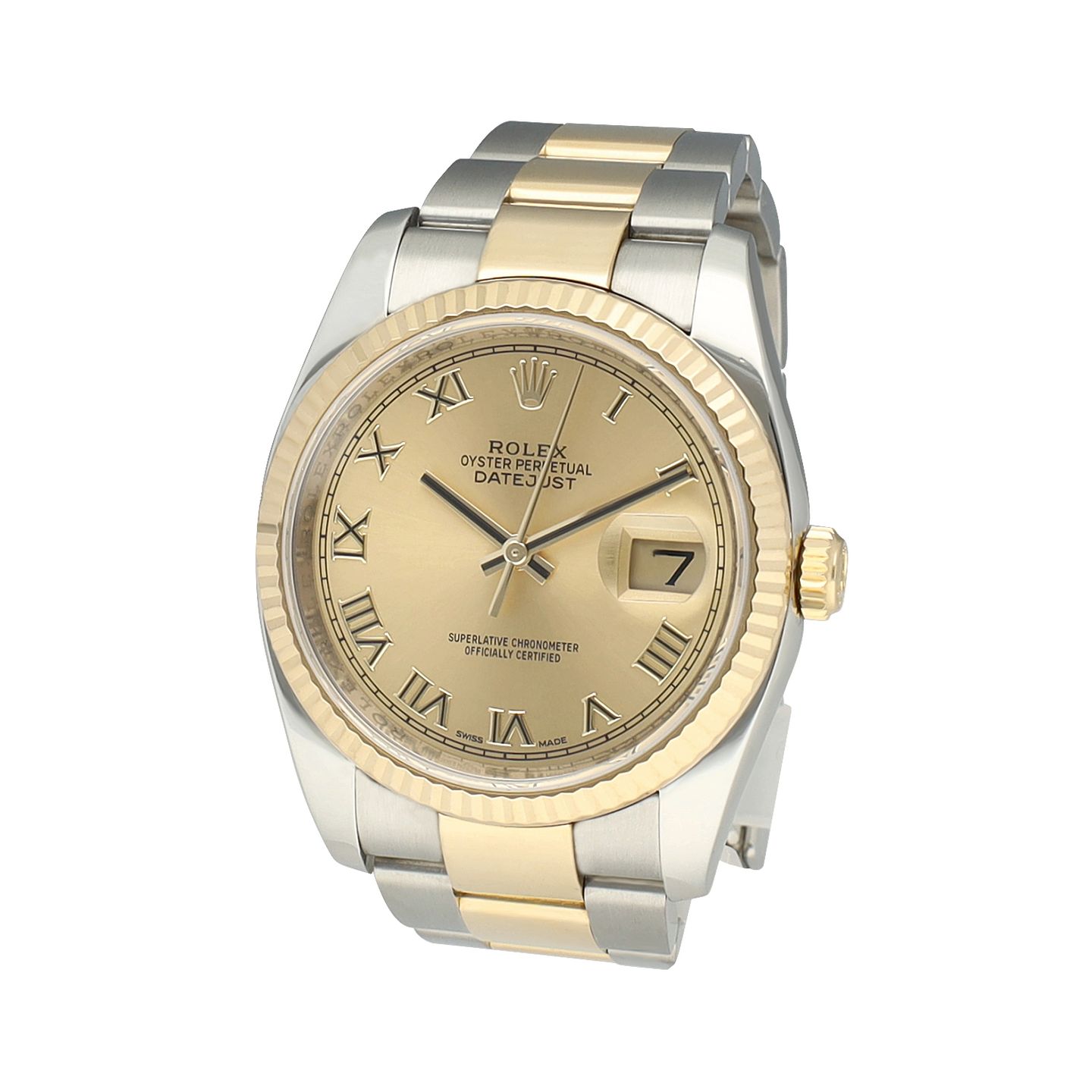 Rolex Datejust 36 116233 (2015) - Champagne wijzerplaat 36mm Goud/Staal (4/8)