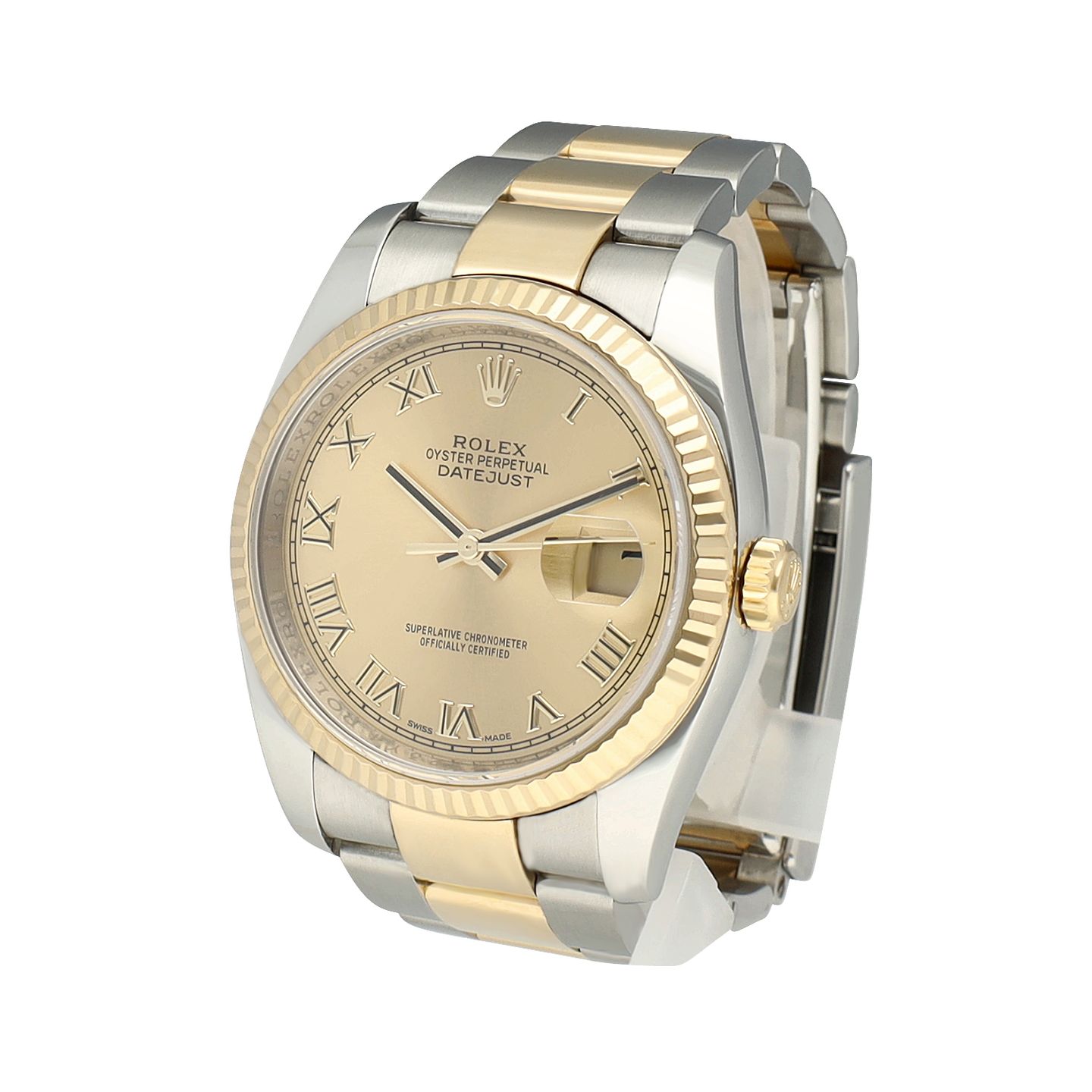 Rolex Datejust 36 116233 (2015) - Champagne dial 36 mm Gold/Steel case (5/8)