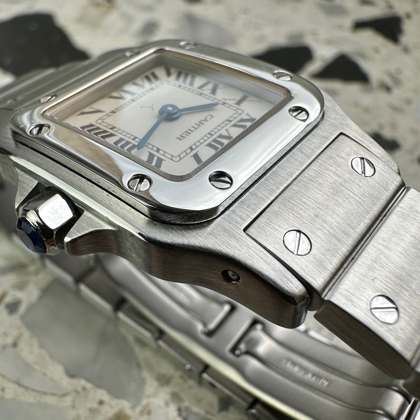 Cartier Santos Galbée 1565 (2017) - Wit wijzerplaat 24mm Staal (6/8)