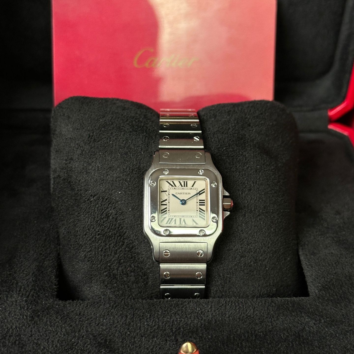 Cartier Santos Galbée 1565 (2017) - Wit wijzerplaat 24mm Staal (8/8)