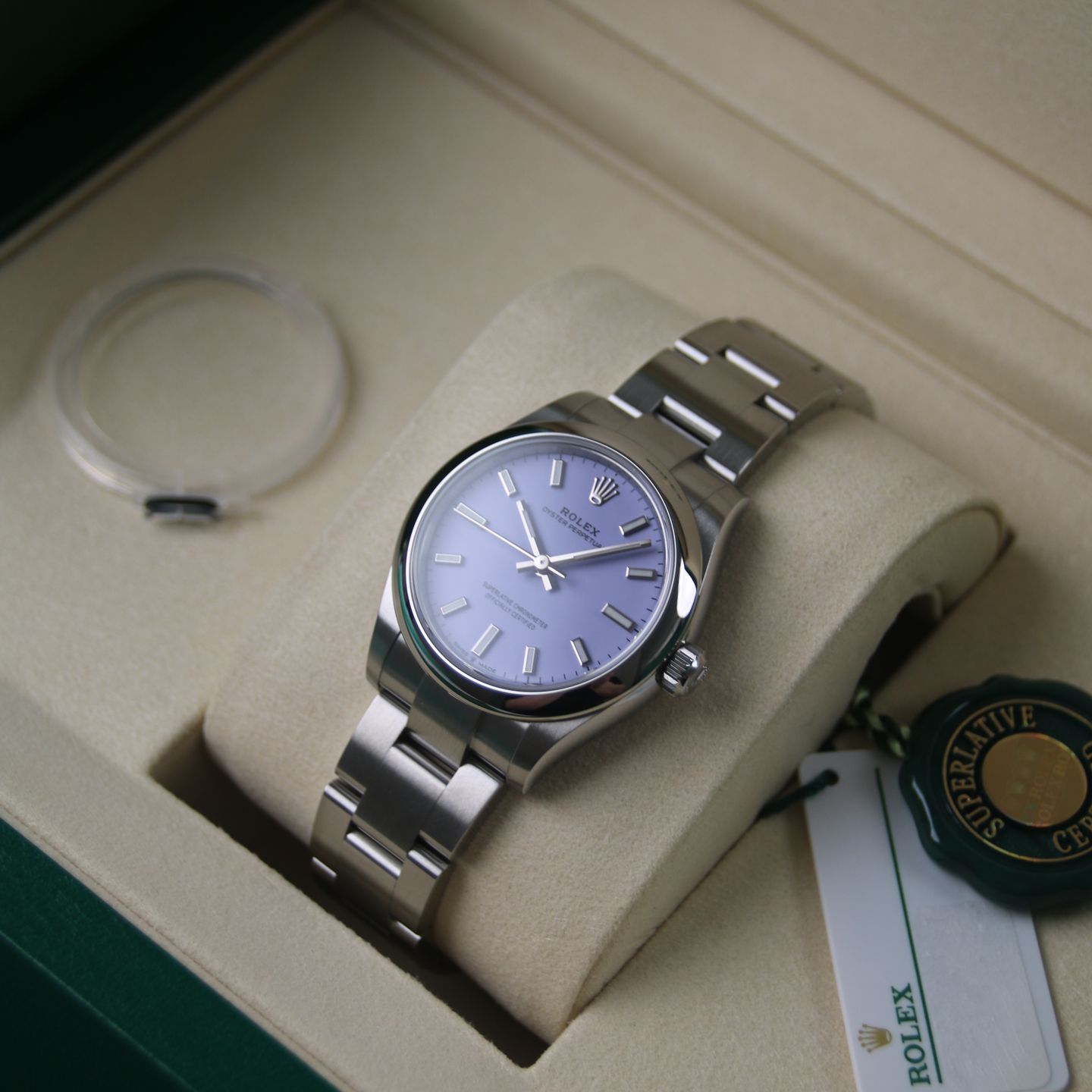 Rolex Oyster Perpetual 31 277200 (2025) - Purple dial 31 mm Steel case (3/6)