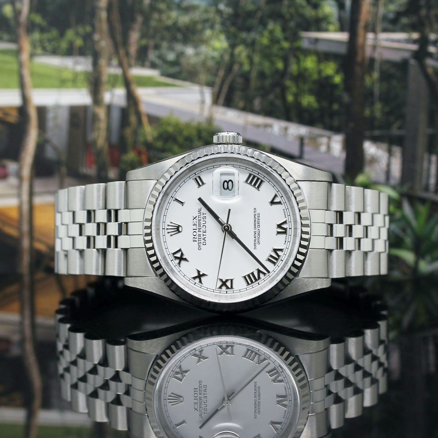Rolex Datejust 36 16234 (1998) - White dial 36 mm Steel case (2/8)